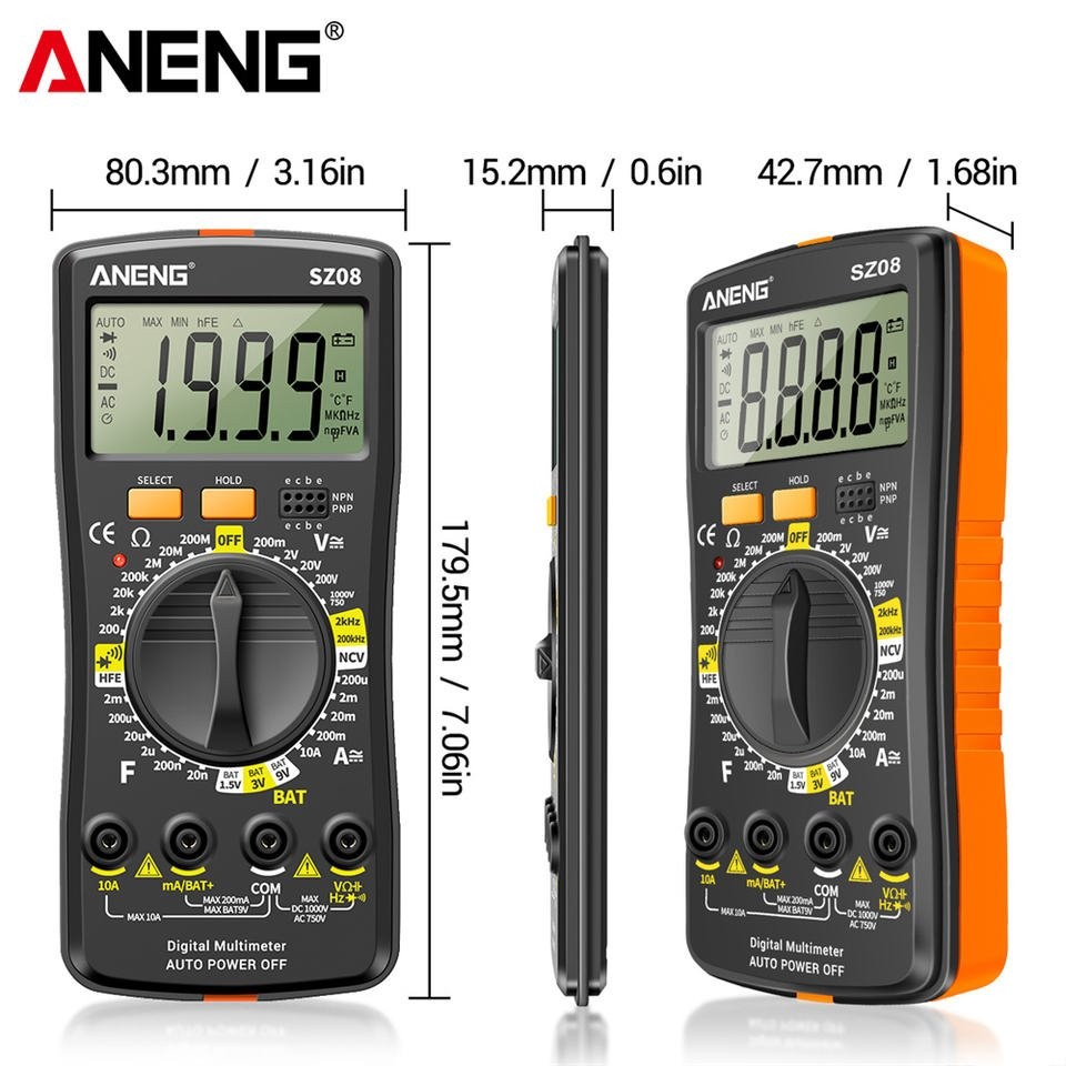 🔧 ANENG SZ08 Professional Digital Multimeter Ultra‐Thin - photo 3