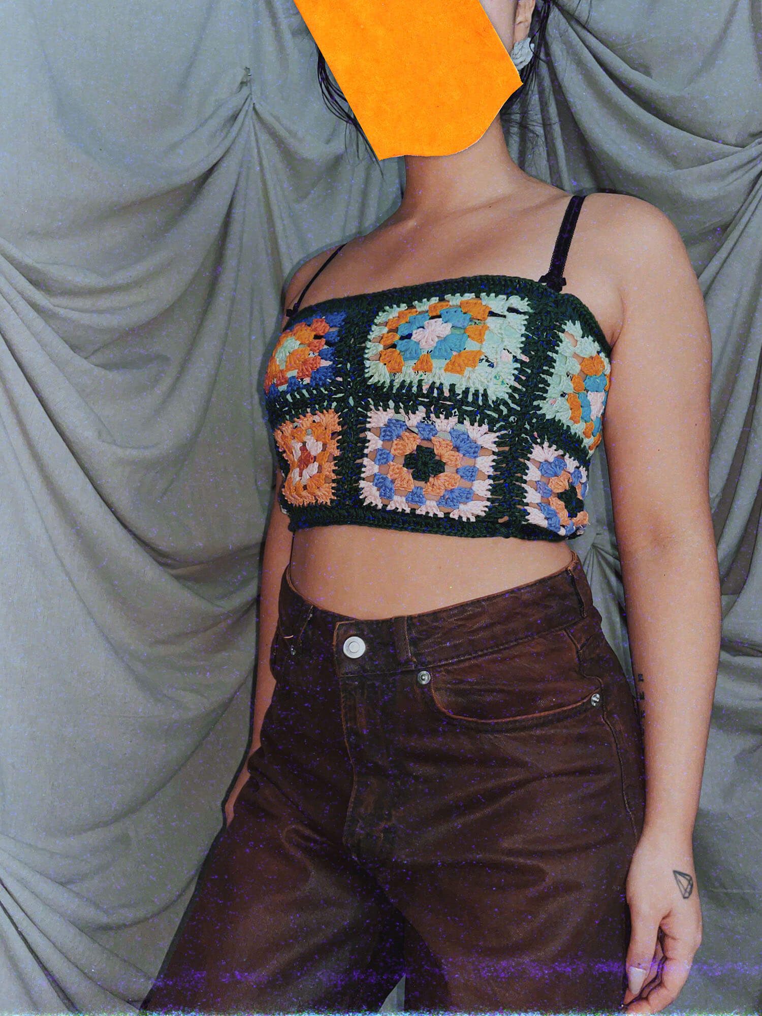 flower tiles crochet tube top - photo 2