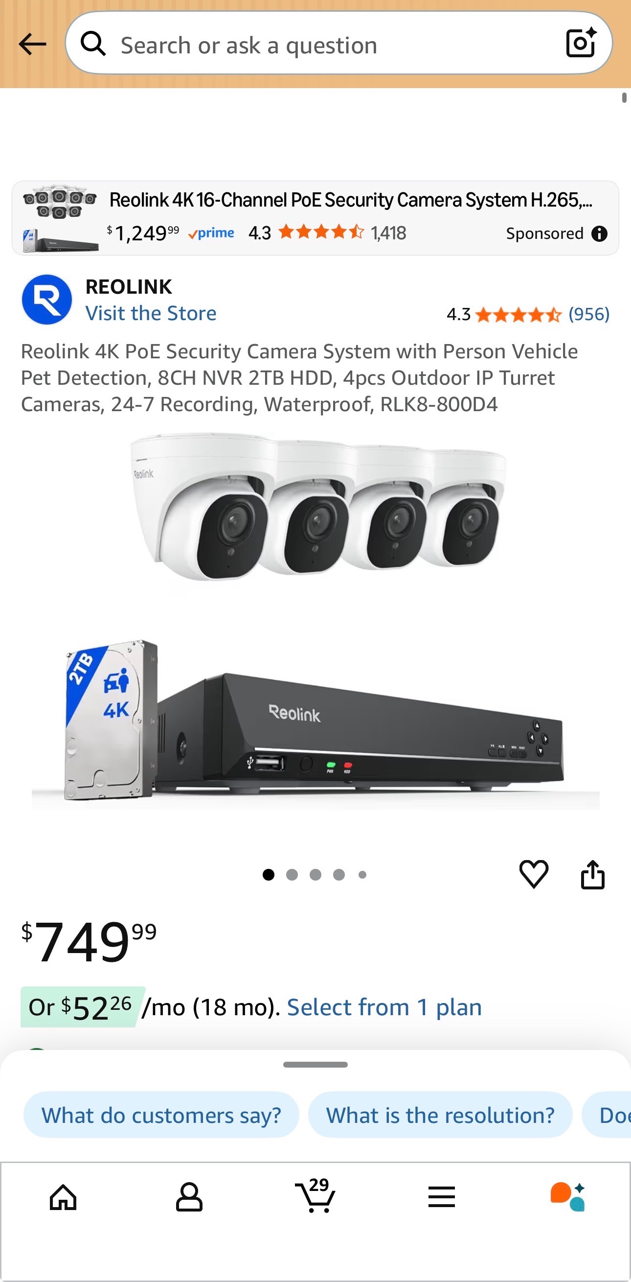 4K PoE Security Camera System AI Detect 8Ch NVR 2TB Waterproof - photo 3