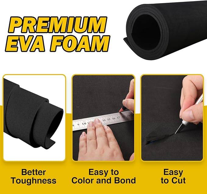 MEARCOOH 2-Pack EVA Foam Roll - 35.5 x 59 in, Black 🏆 - photo 5