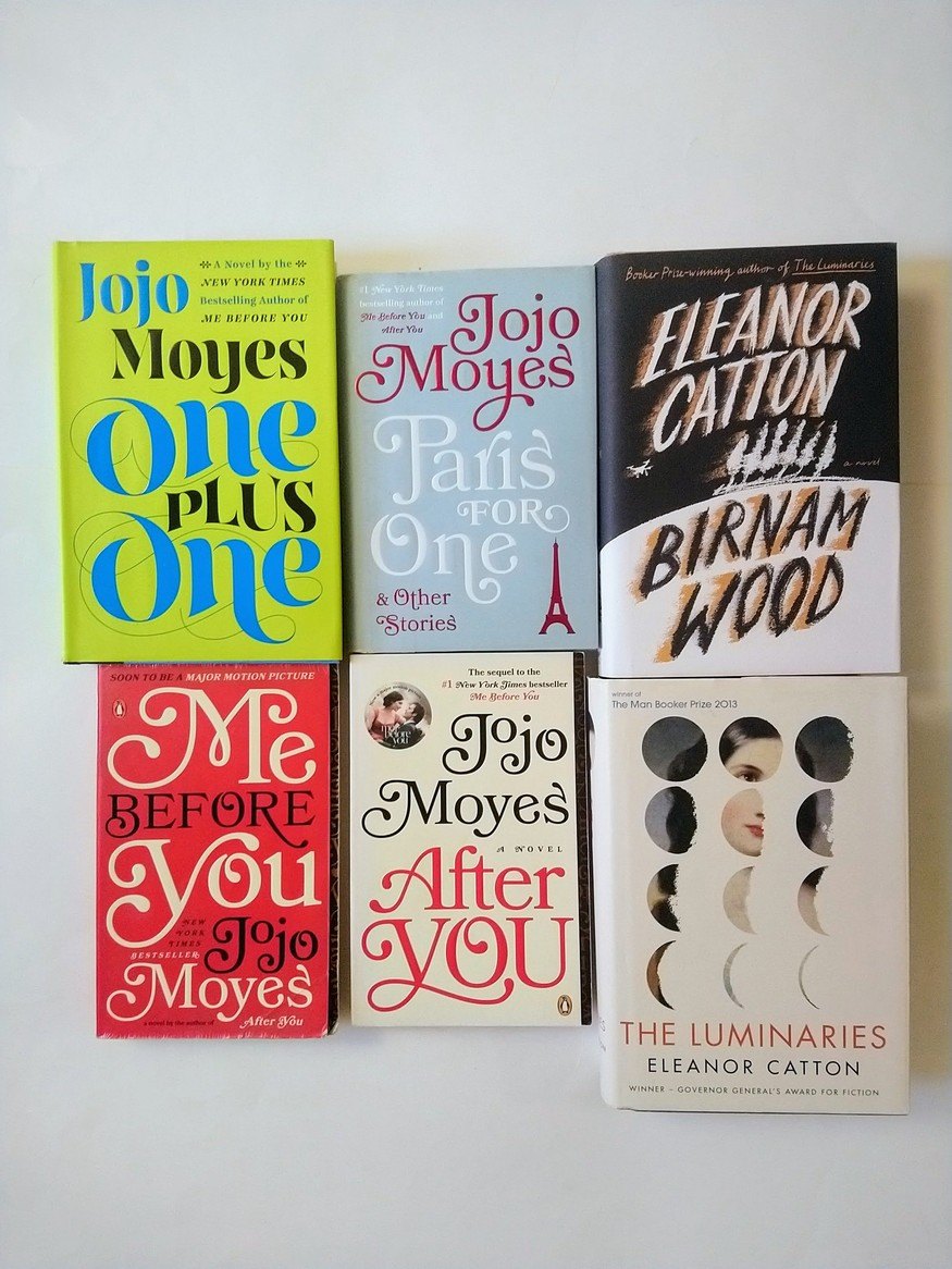 Jojo Moyes / Eleanor Catton books!!