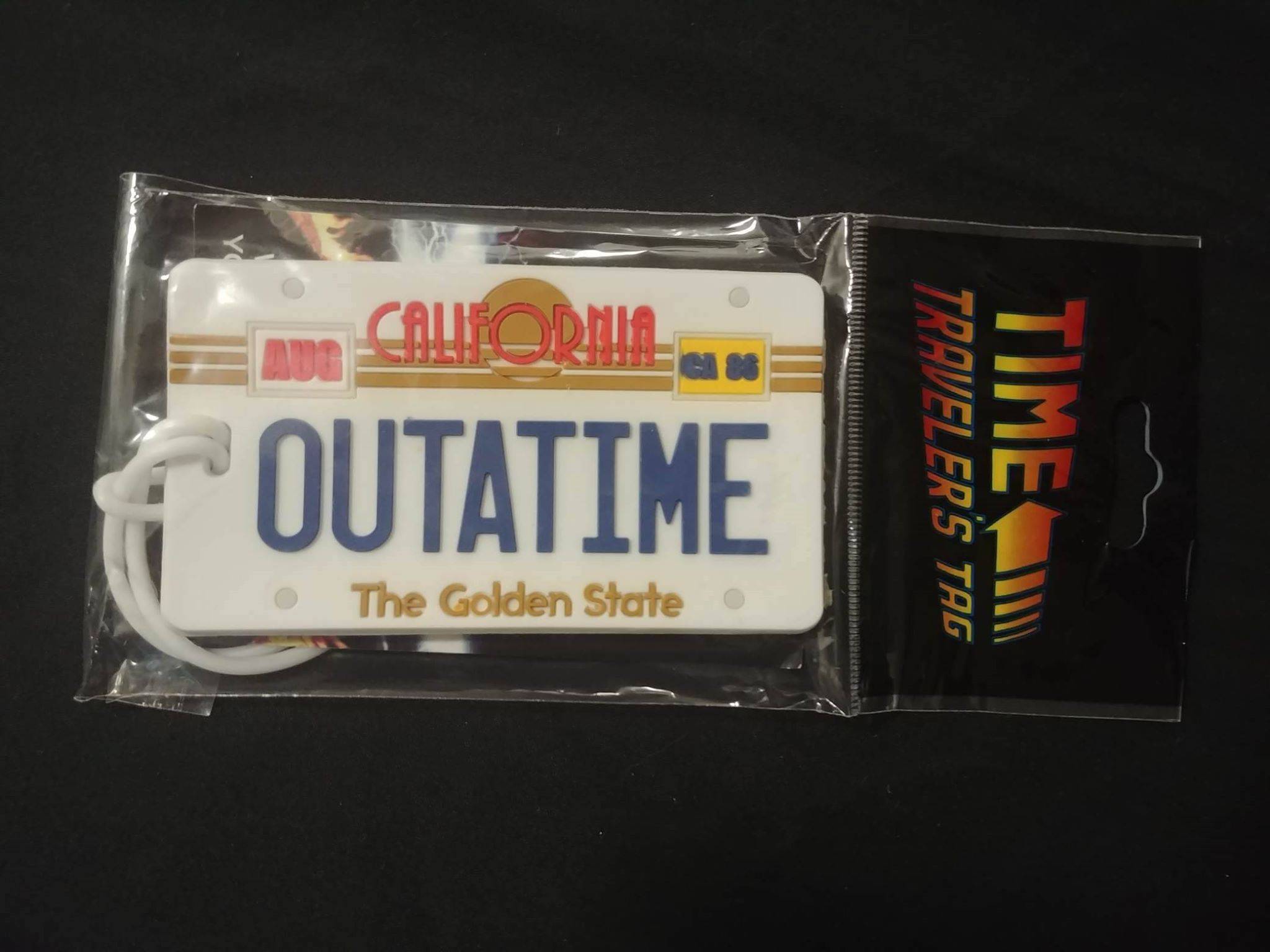 Back to the Future DeLorean License Plate OUTATIME Keychain
