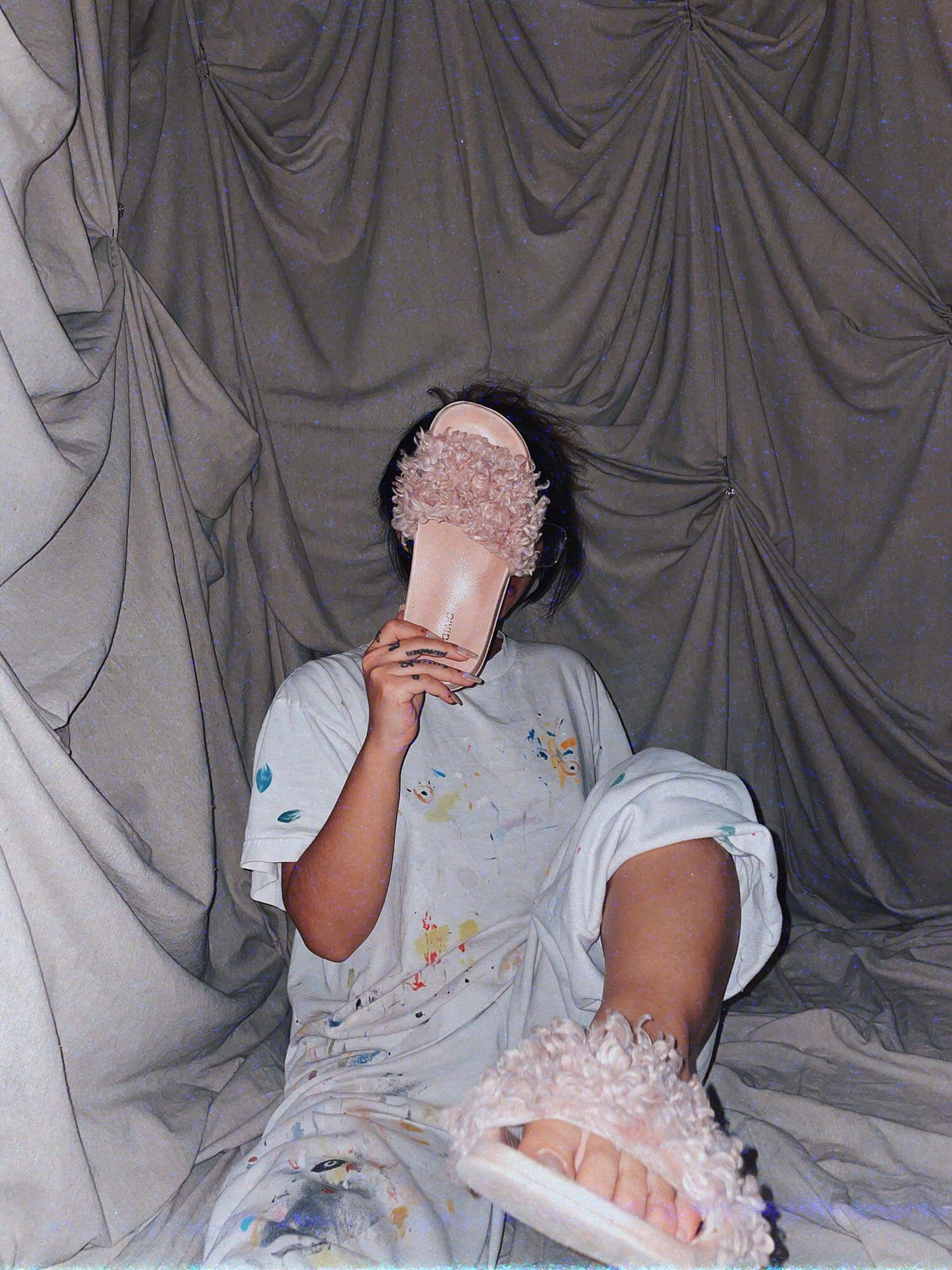 pink poodle slides shoes sandals slippers - photo 2