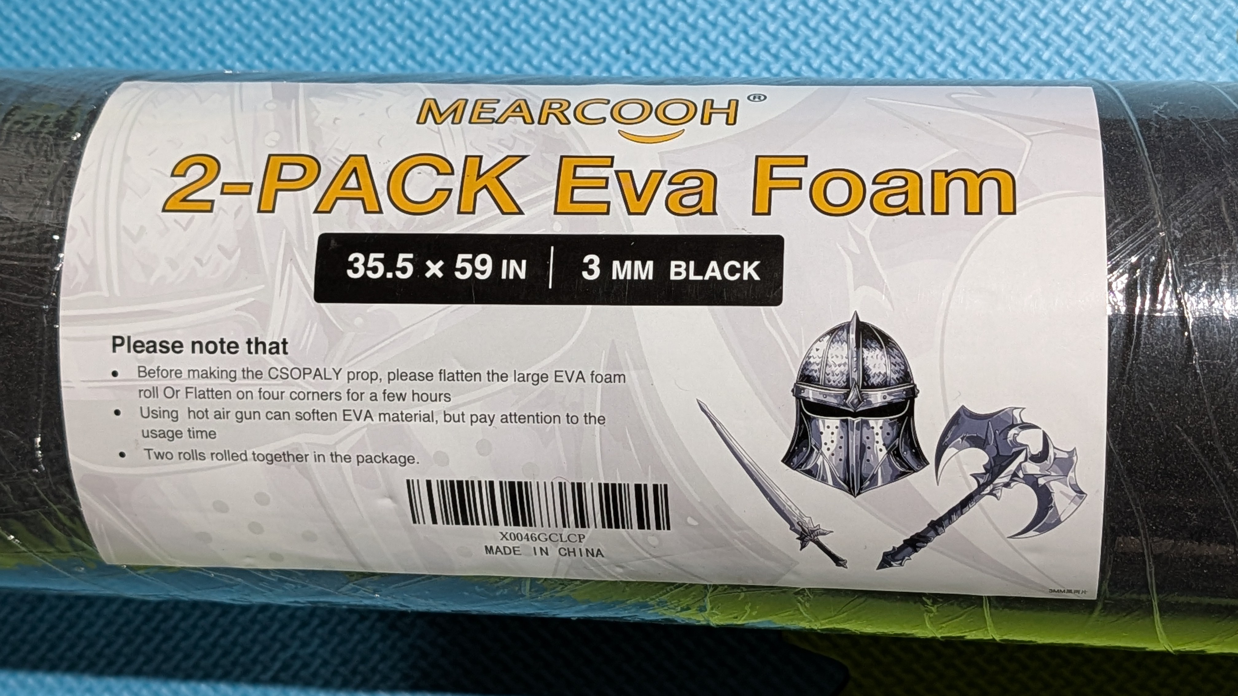 MEARCOOH 2-Pack EVA Foam Roll - 35.5 x 59 in, Black 🏆