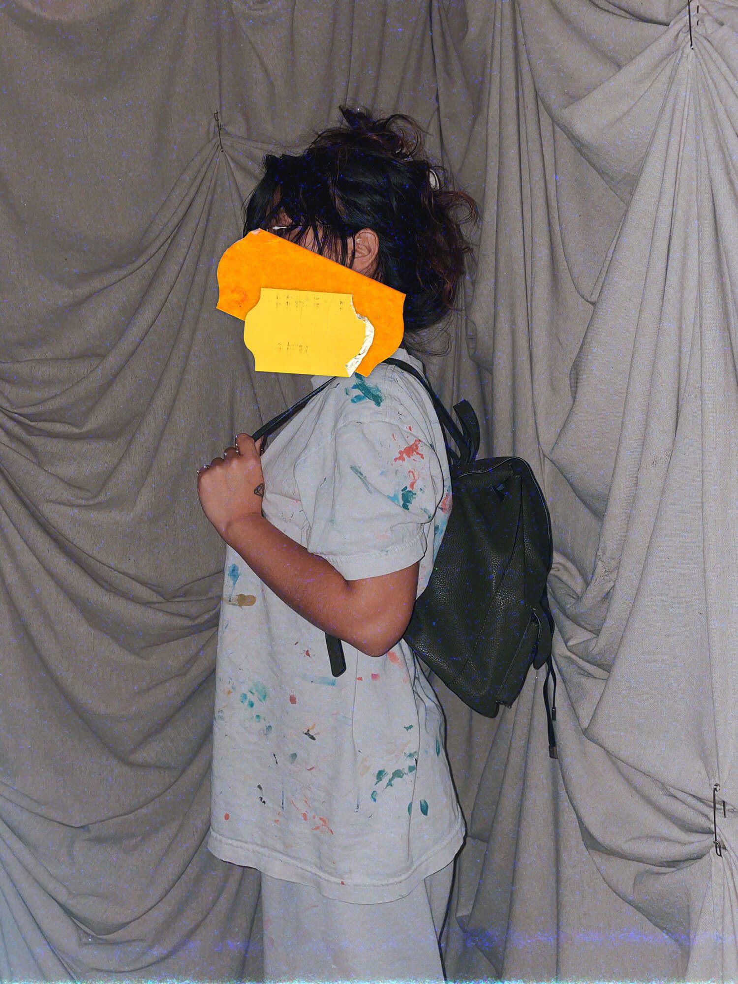 small olive green leather backpack - photo 4