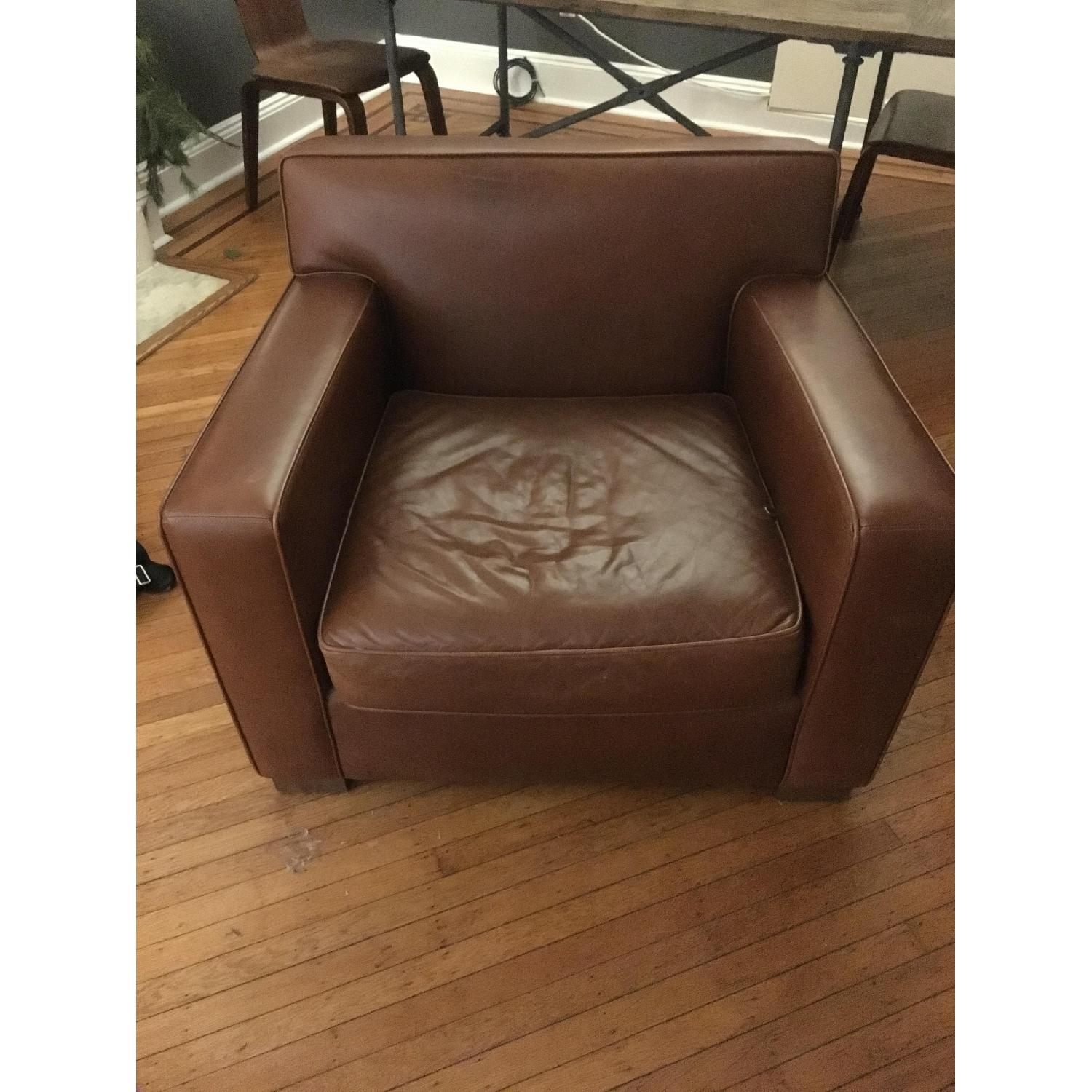 Room & Board Cognac Leather Armchair - photo 2
