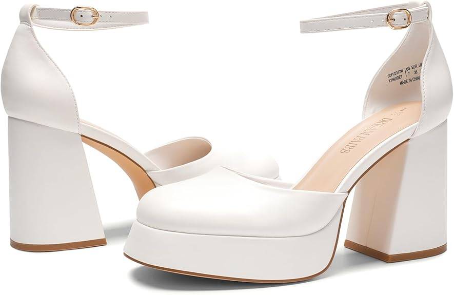 DREAM PAIRS Women's High Heels Closed Toe Shoes Size 8
