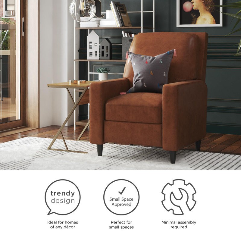 Brown Leather Recliner Chair - photo 2
