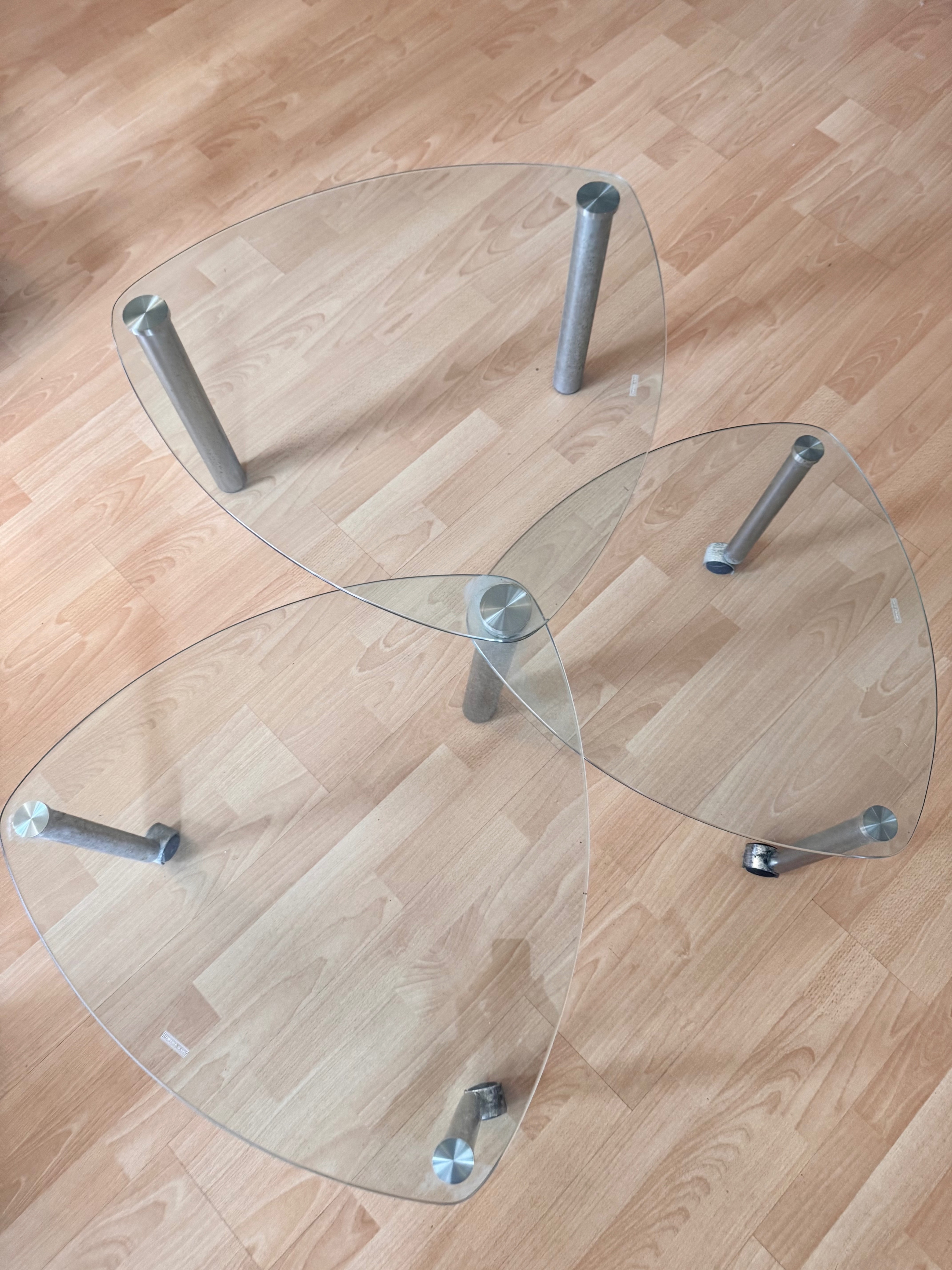 Modern Chrome Glass Top Expandable Coffee Table - photo 4