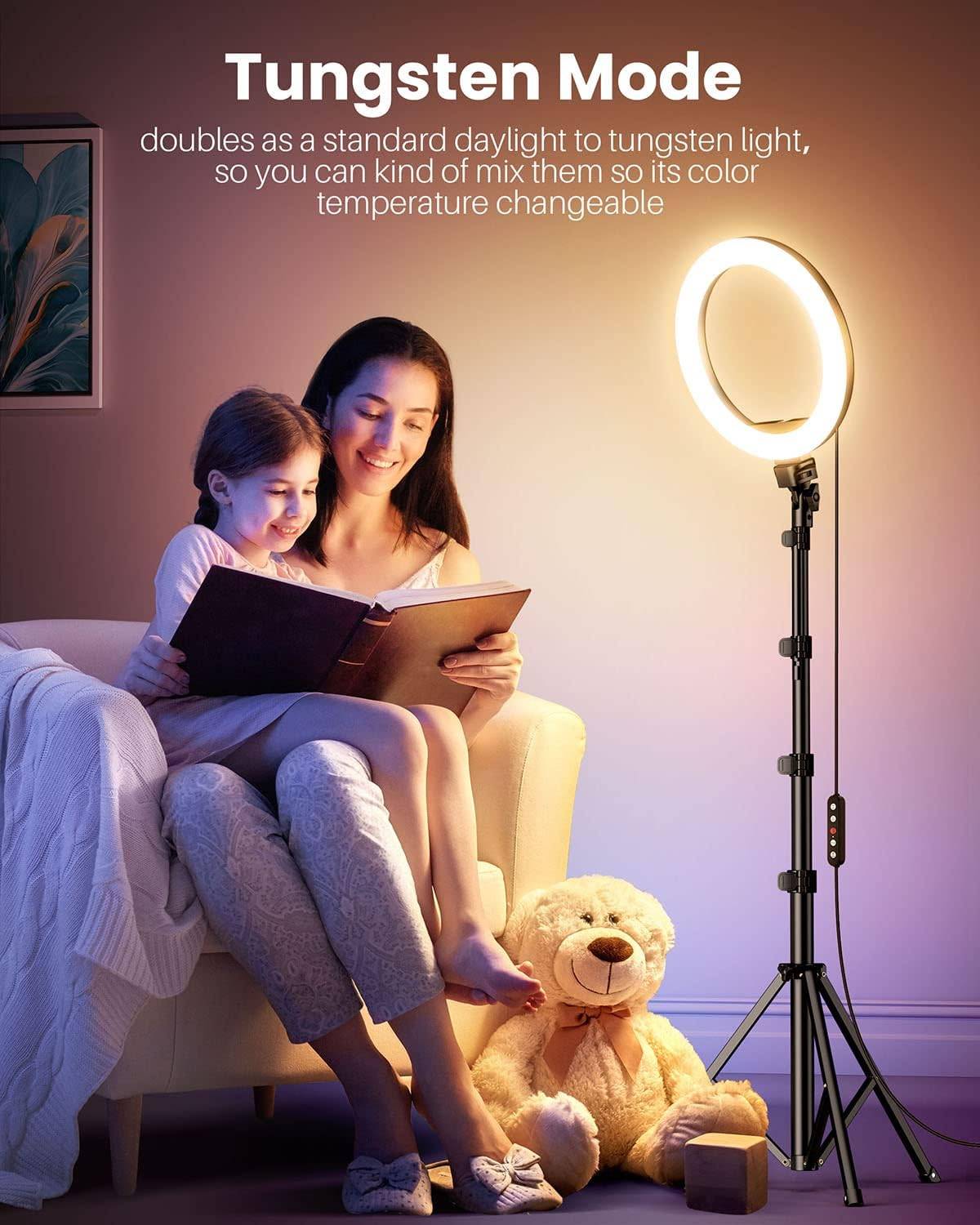 12'' Ring Light with full size tripod, Selfie LED Ring Light - photo 2