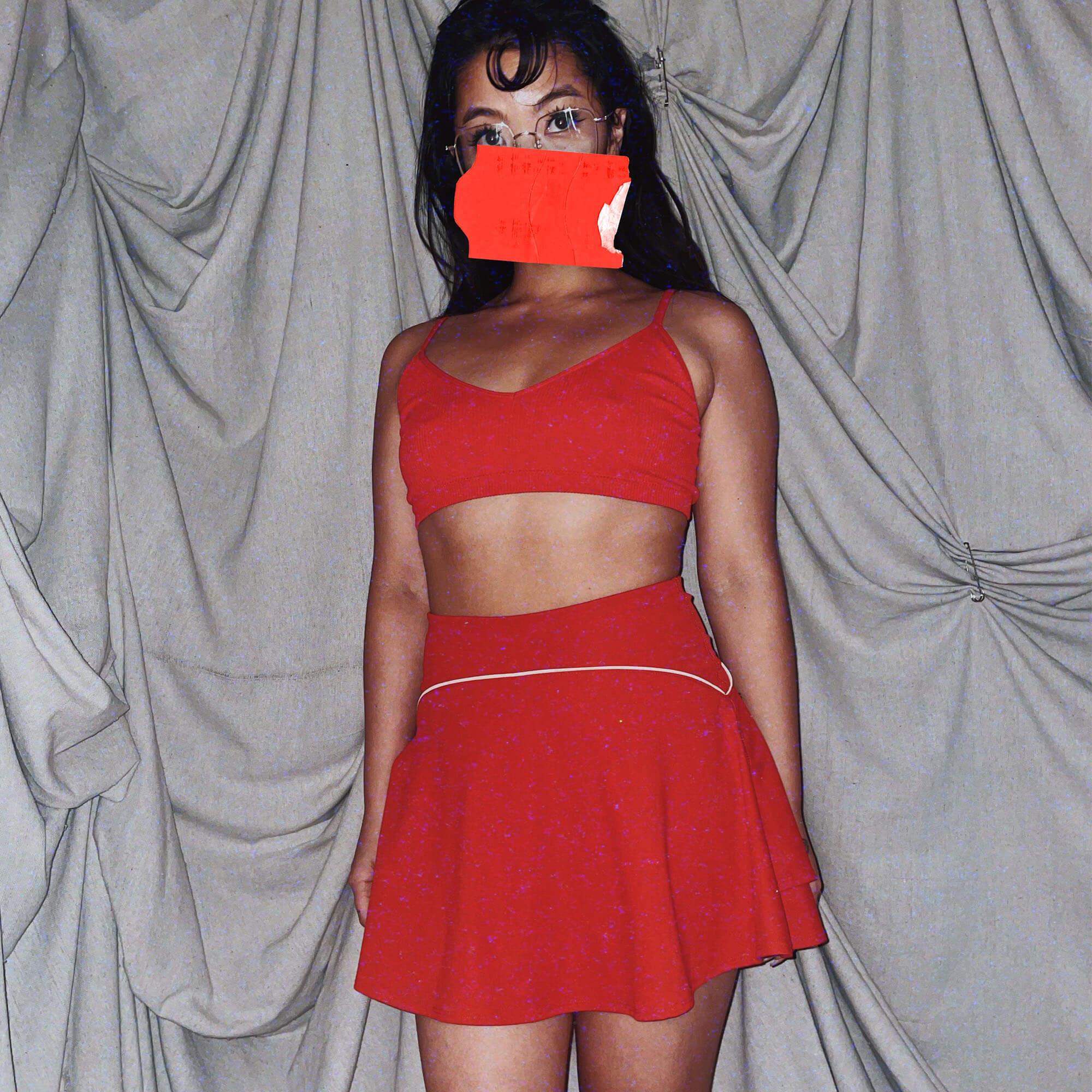red gym set ★ bralette and skort set