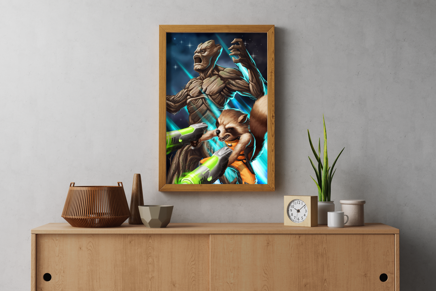 Groot and Rocket Racoon 12x18 inch Poster - photo 3