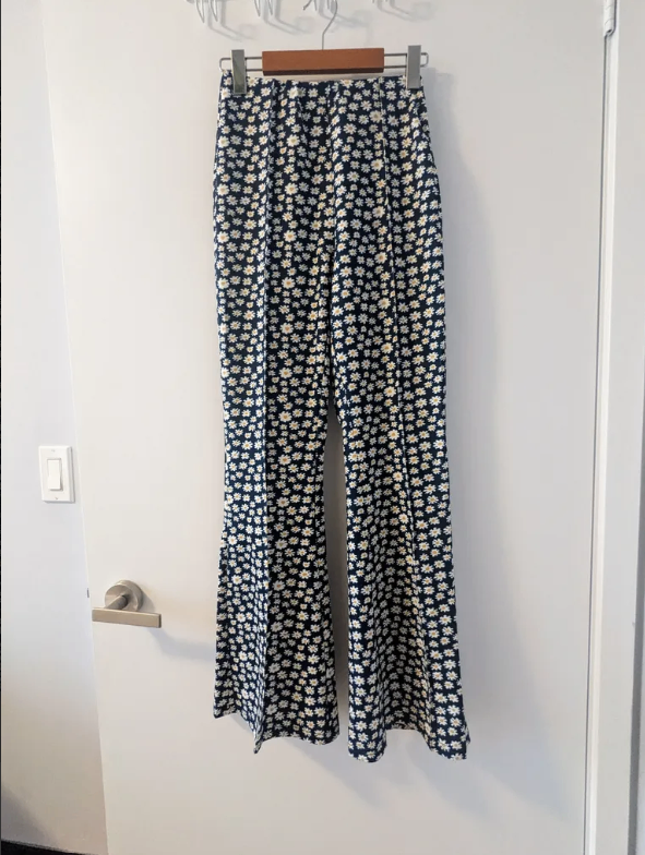 Floral Flared Pants - Size S