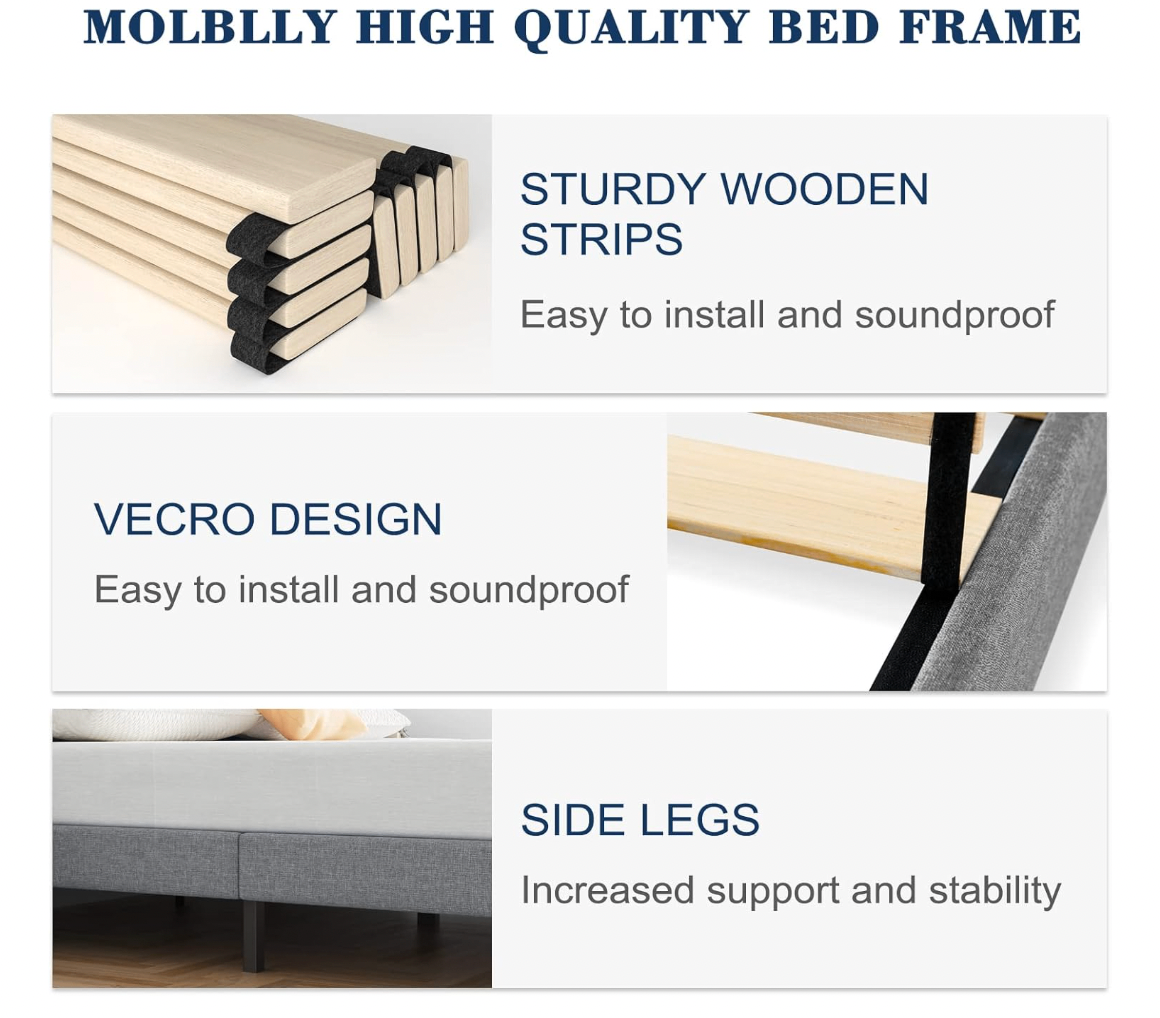 Upholstered Bed Frame Queen size - photo 4