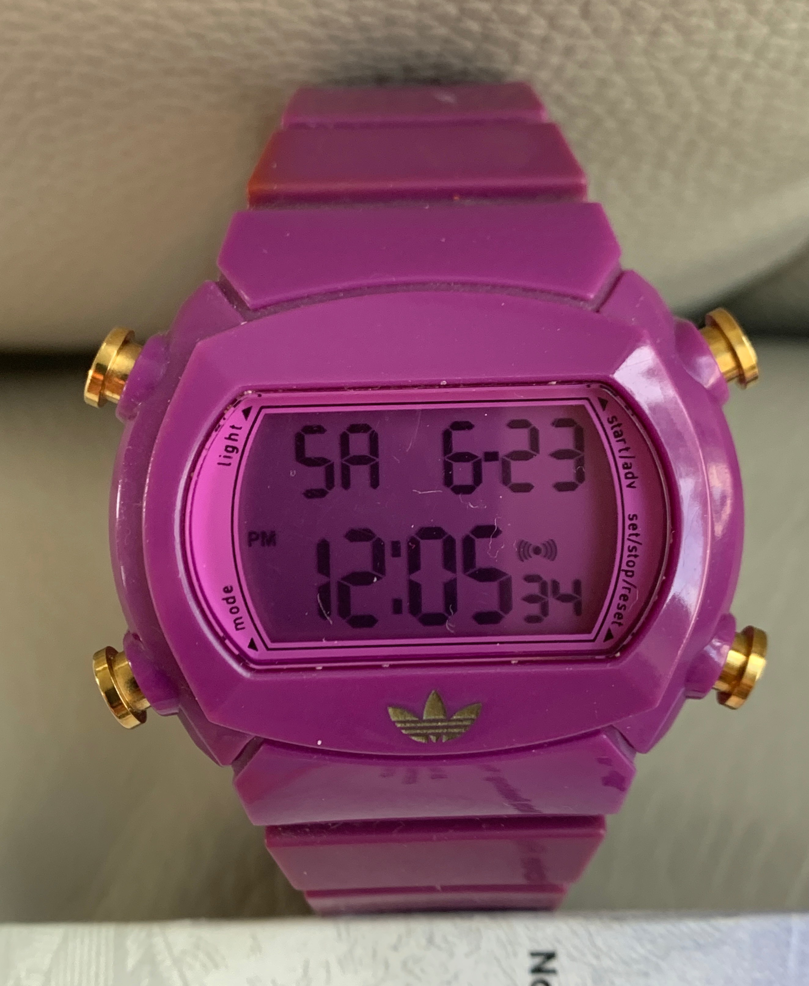 Adidas Purple Candy Digital Sport Watch Model No. ADH6082 - photo 3
