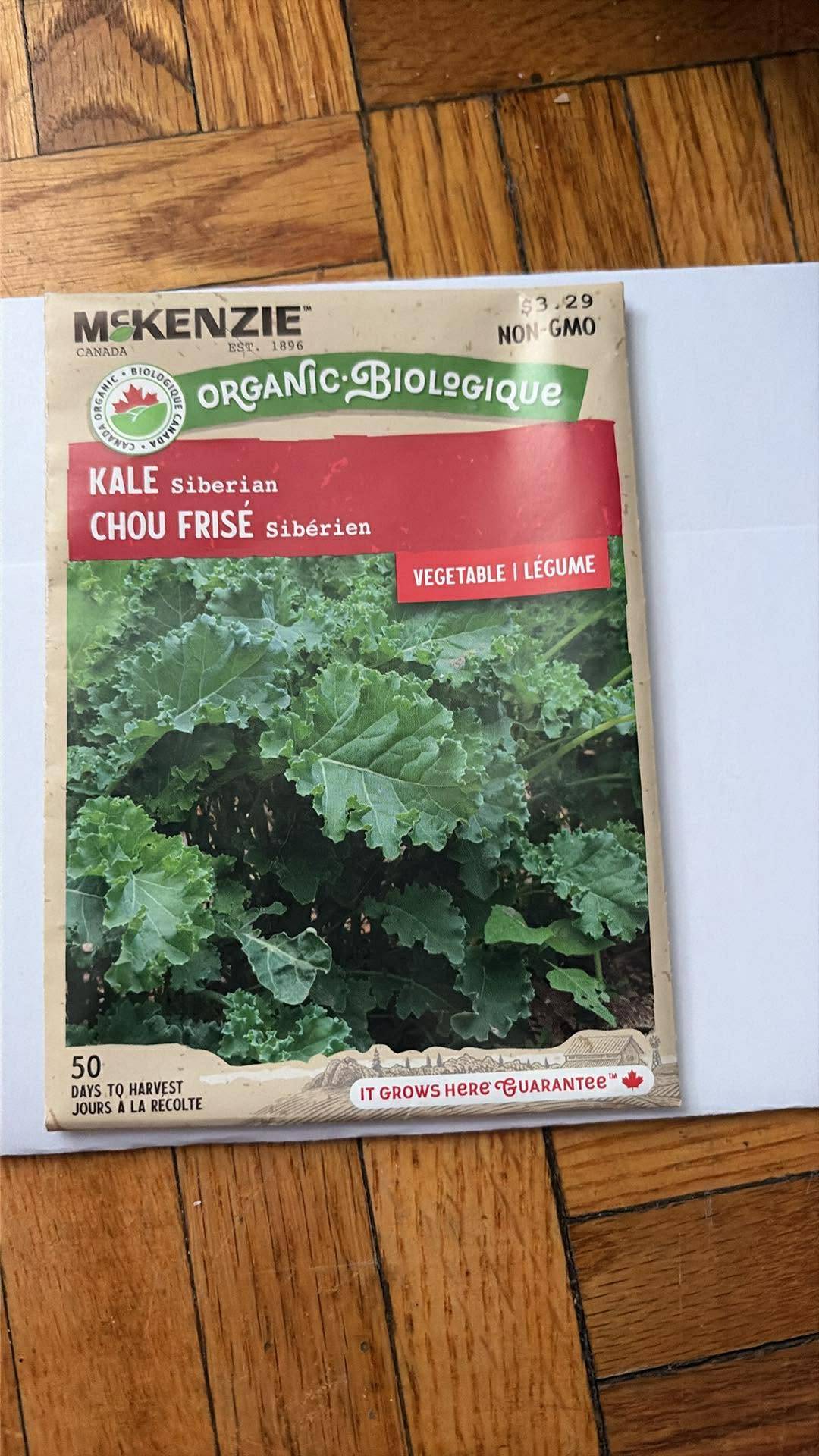 11 Packs of McKenzie Organic Siberian Kale Seeds