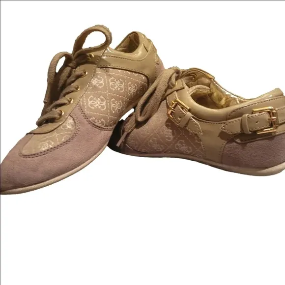 Guess Beige & Gold Sneakers - photo 2