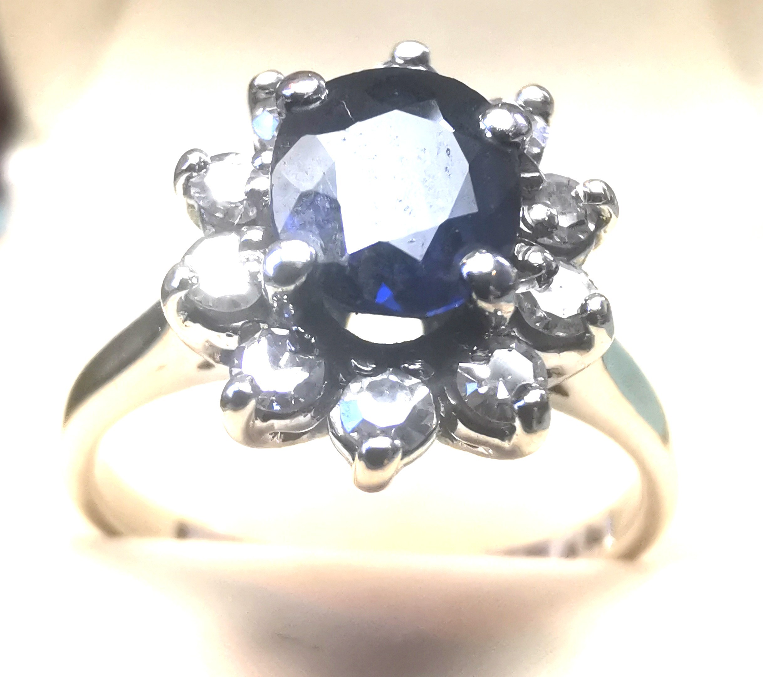 Custom 1975 Canadian Heritage Piece Blue Sapphire & Diamonds - photo 4