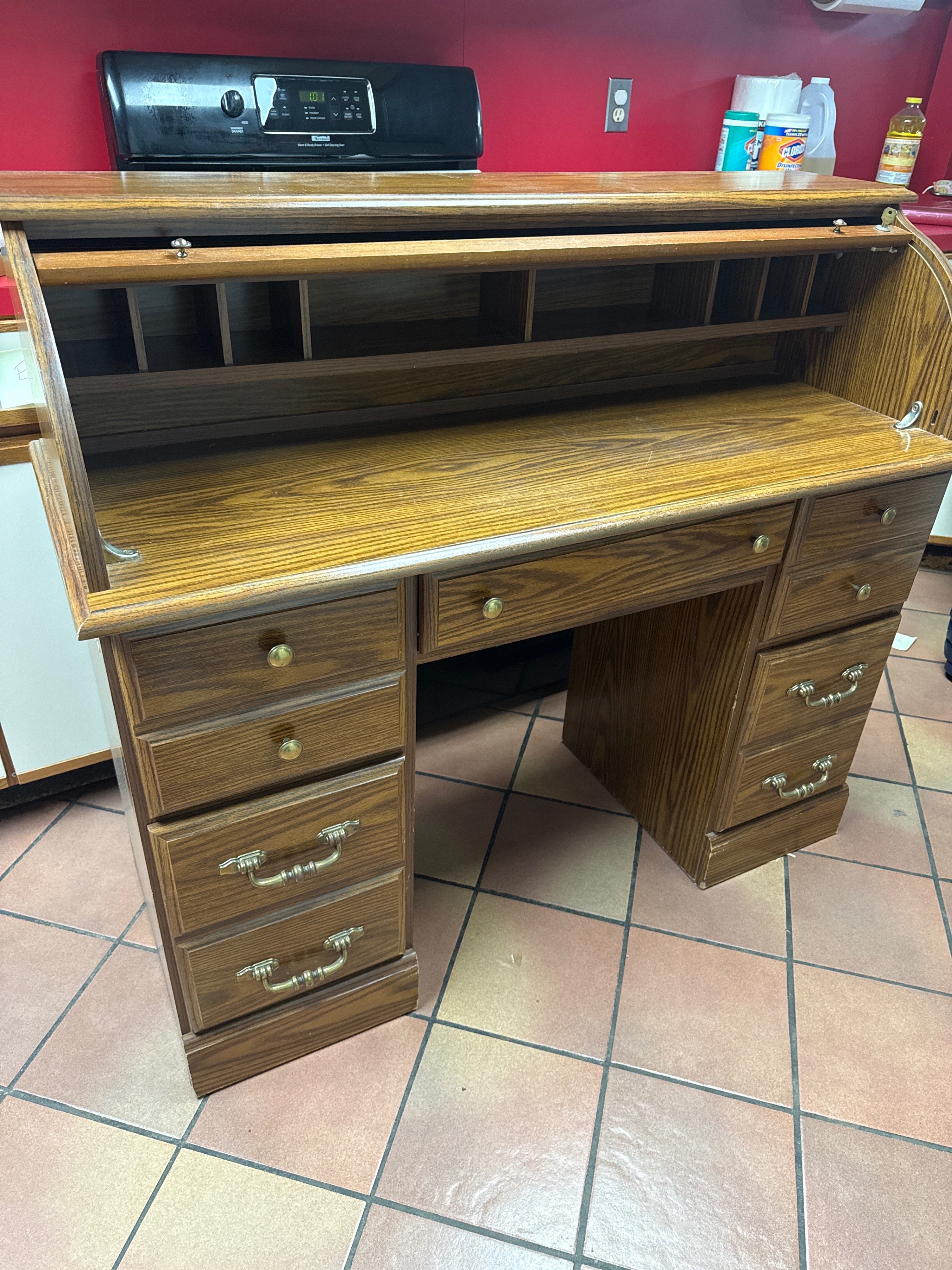 roll top desk that locks - photo 2