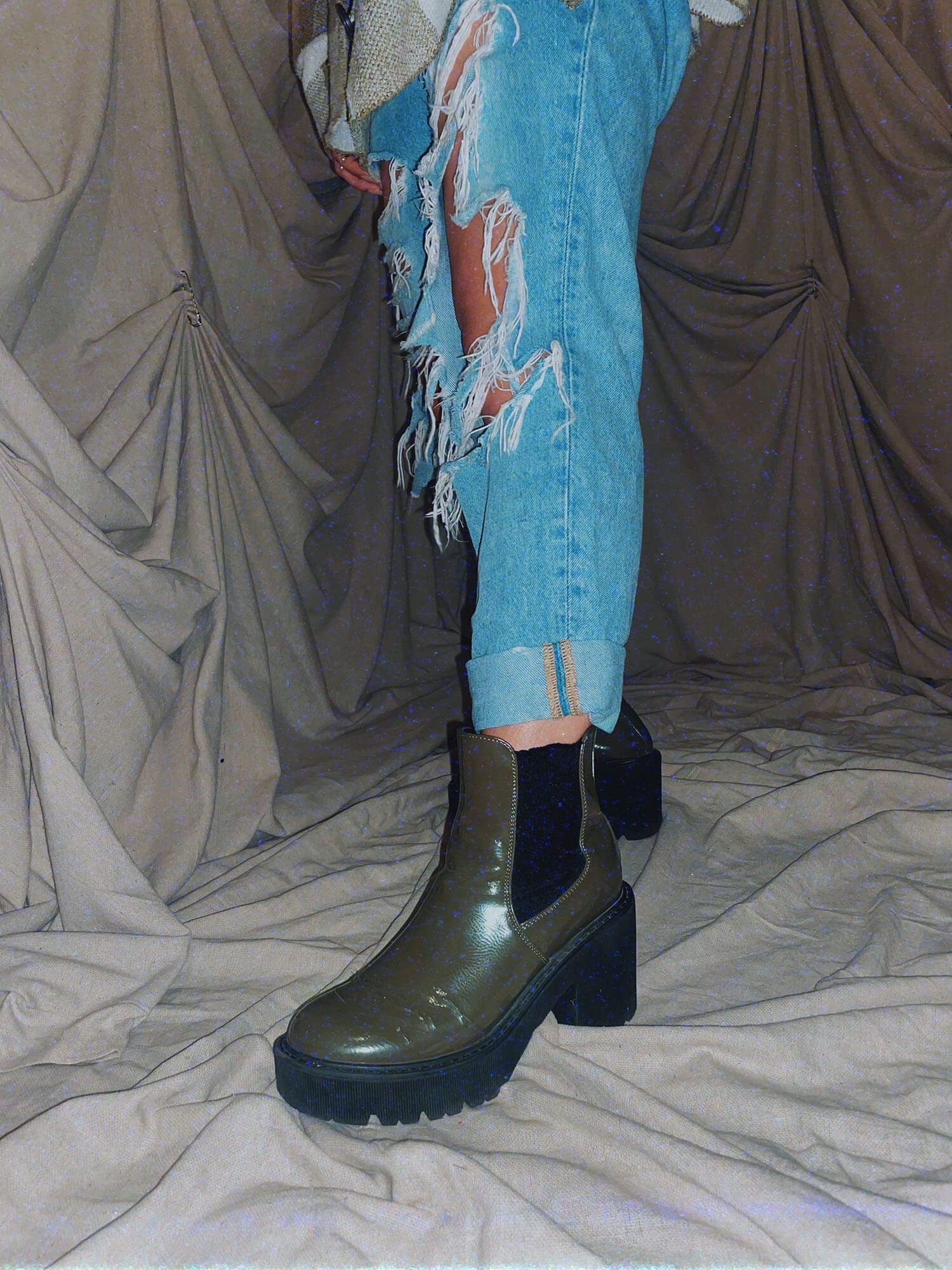 army green chelsea boots shoes - photo 2