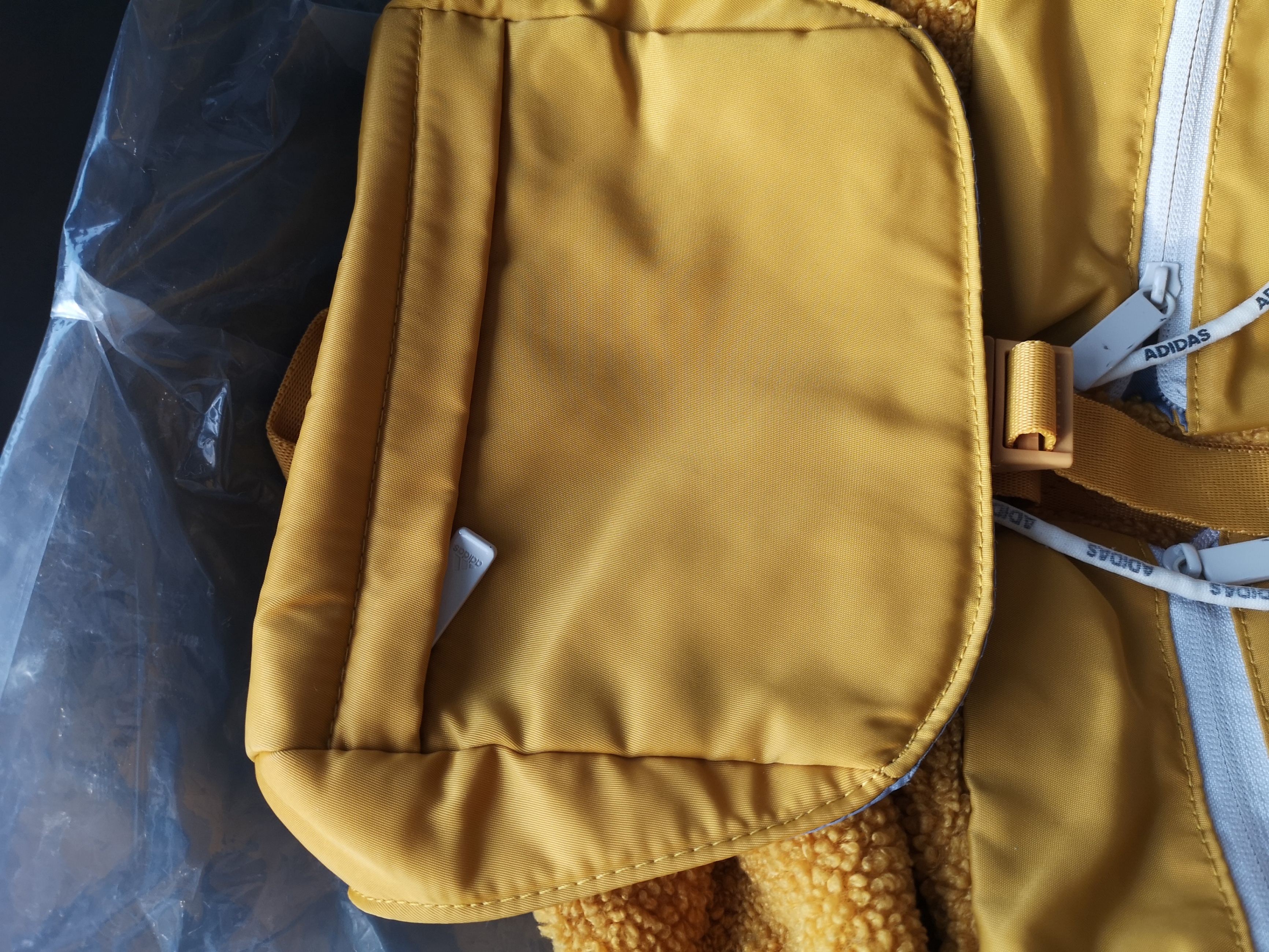 Adidas Sherpa Fleece Backpack Yellow - photo 4