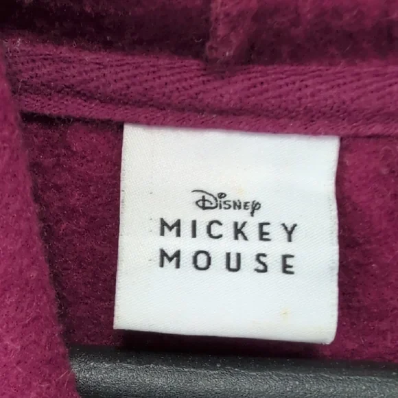 Disney Mickey Mouse cropped hoodie in burgun dy and black - photo 5