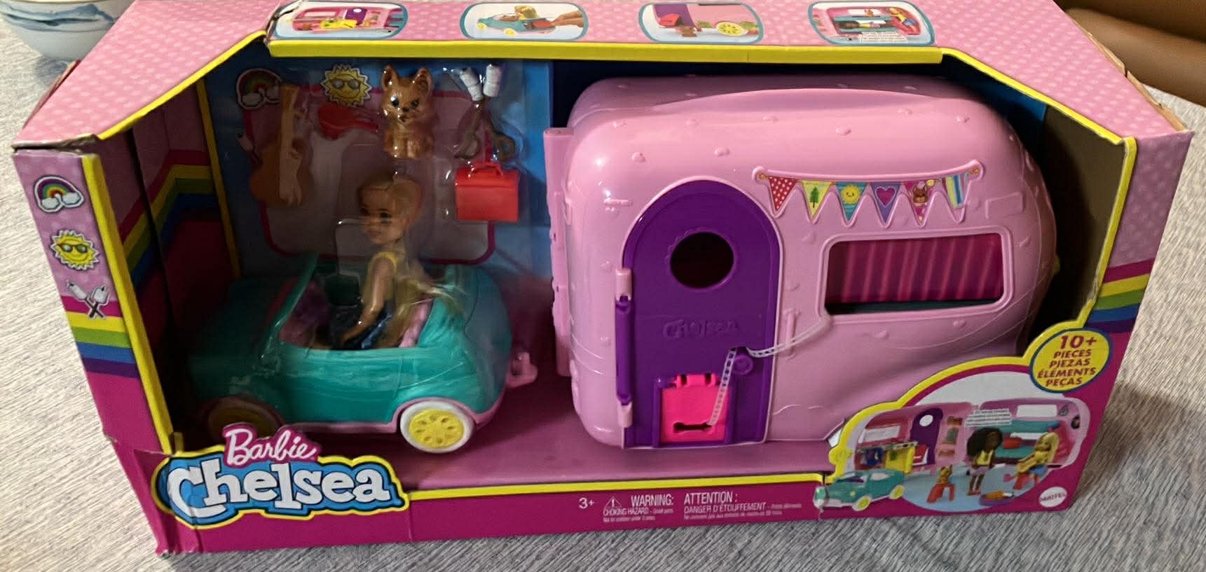 Barbie Club Chelsea Toy Car & Camper Playset (New)