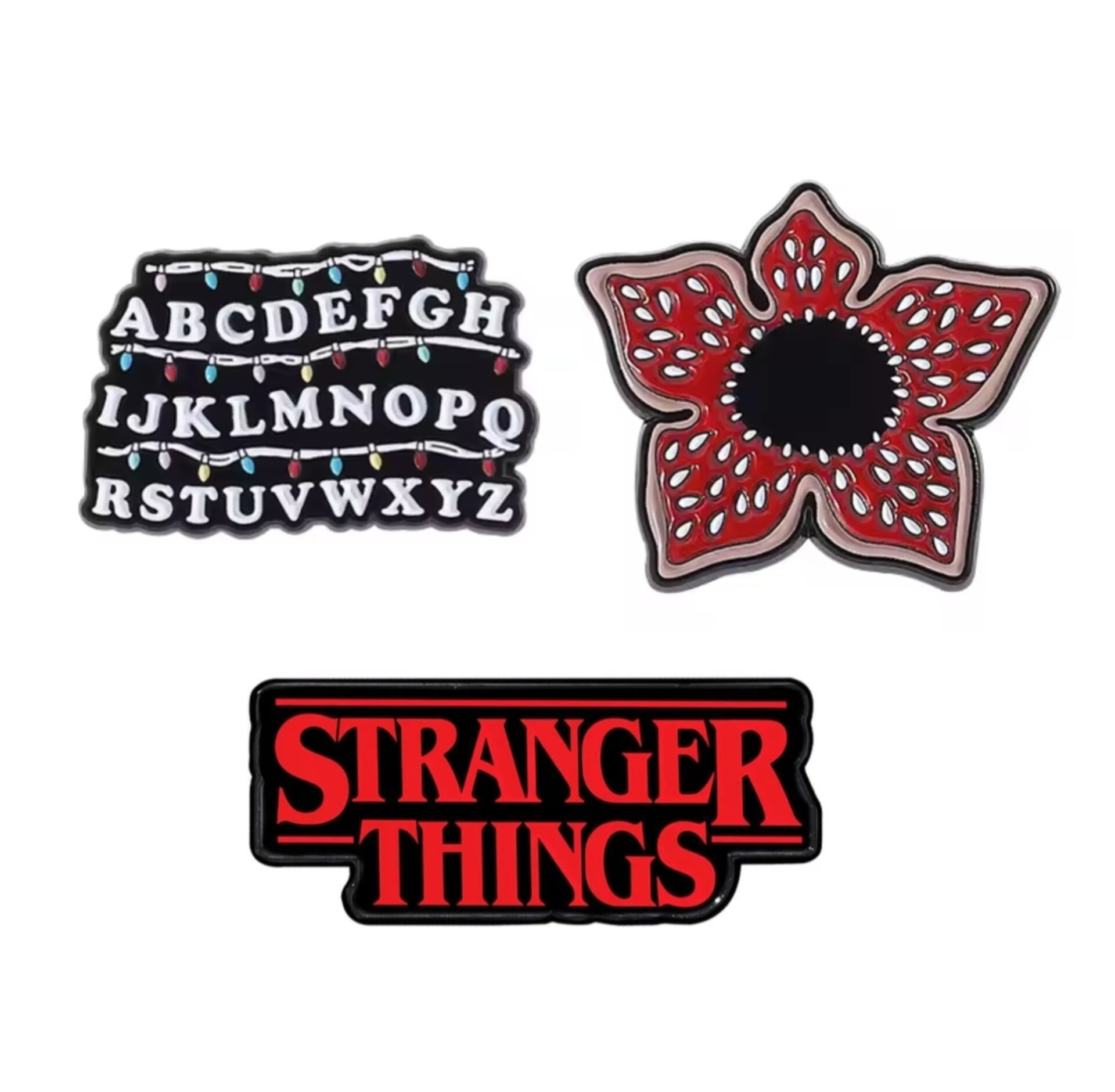 Stranger Things Set of 3 Brooch Enamel Pins