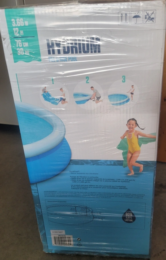 12 foot Easy set up Fill & Rise Bestway Hydrium Pool. - photo 2