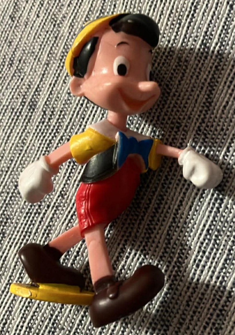 Vintage Disney Pinocchio Walking Toy Figure - 2 1/2 Inches