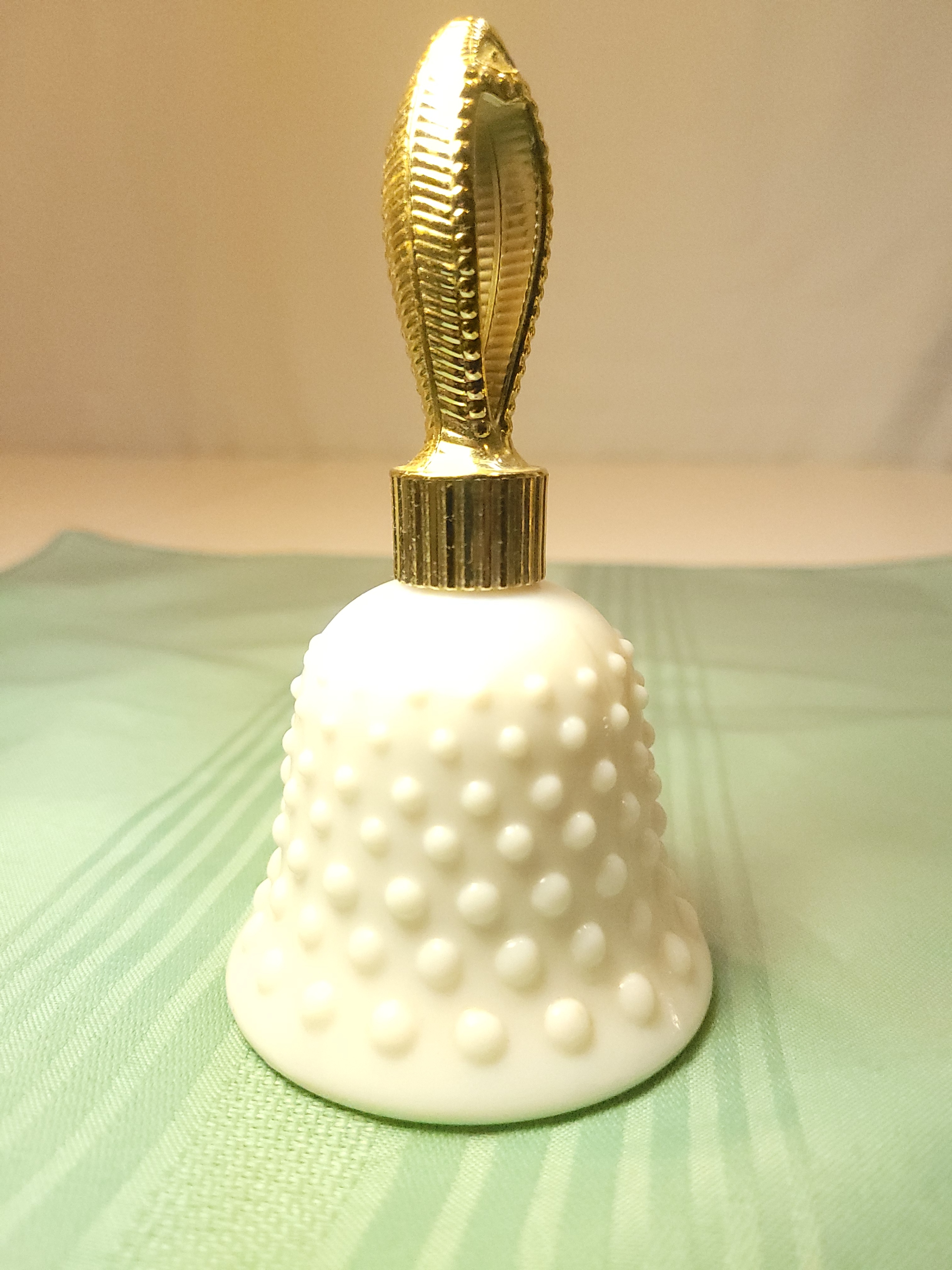 70s Avon White Milk Glass Hobnail Perfume Some Left in Bottle