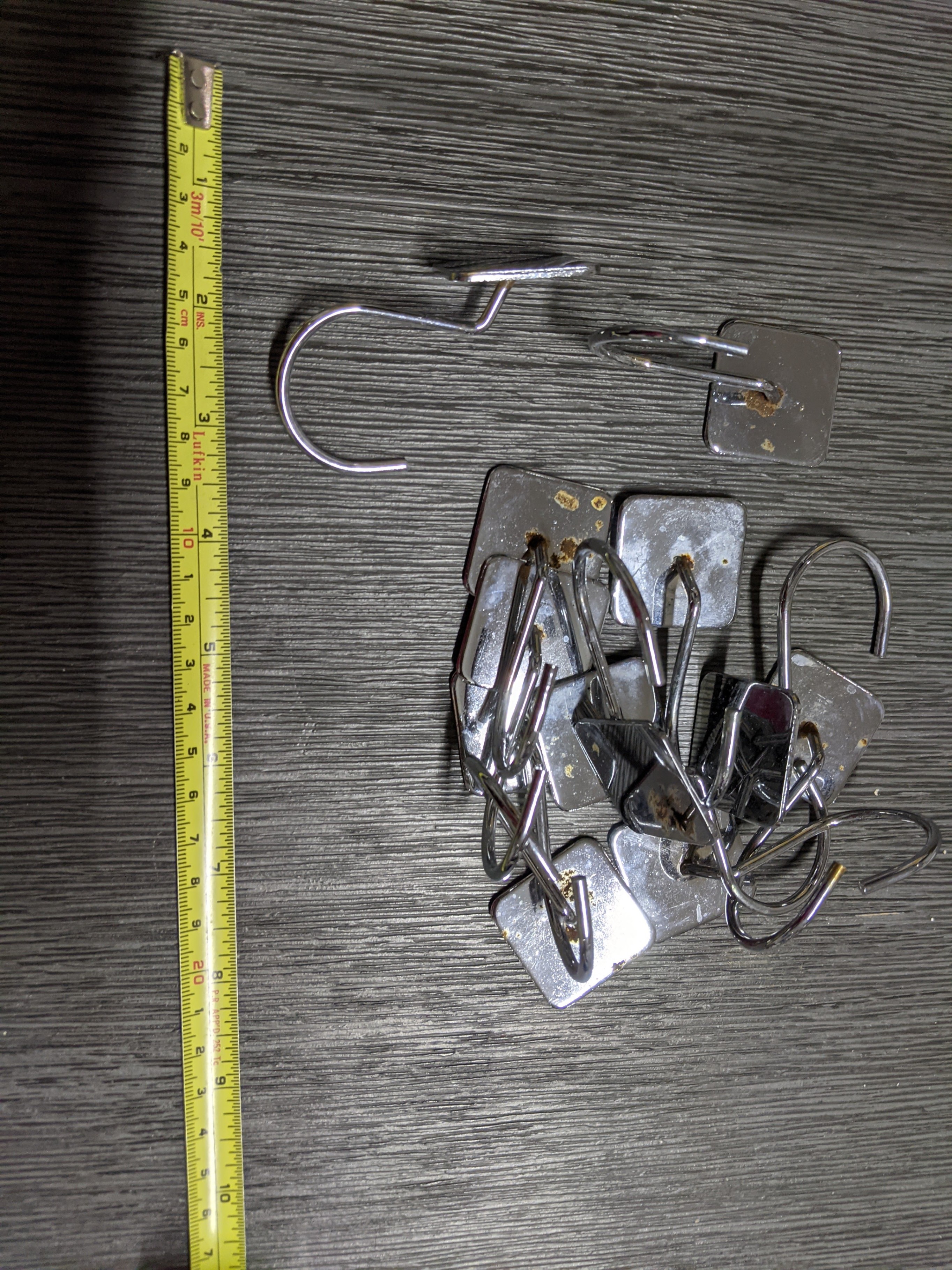 Metal Shower Curtain Hooks, Set of 12