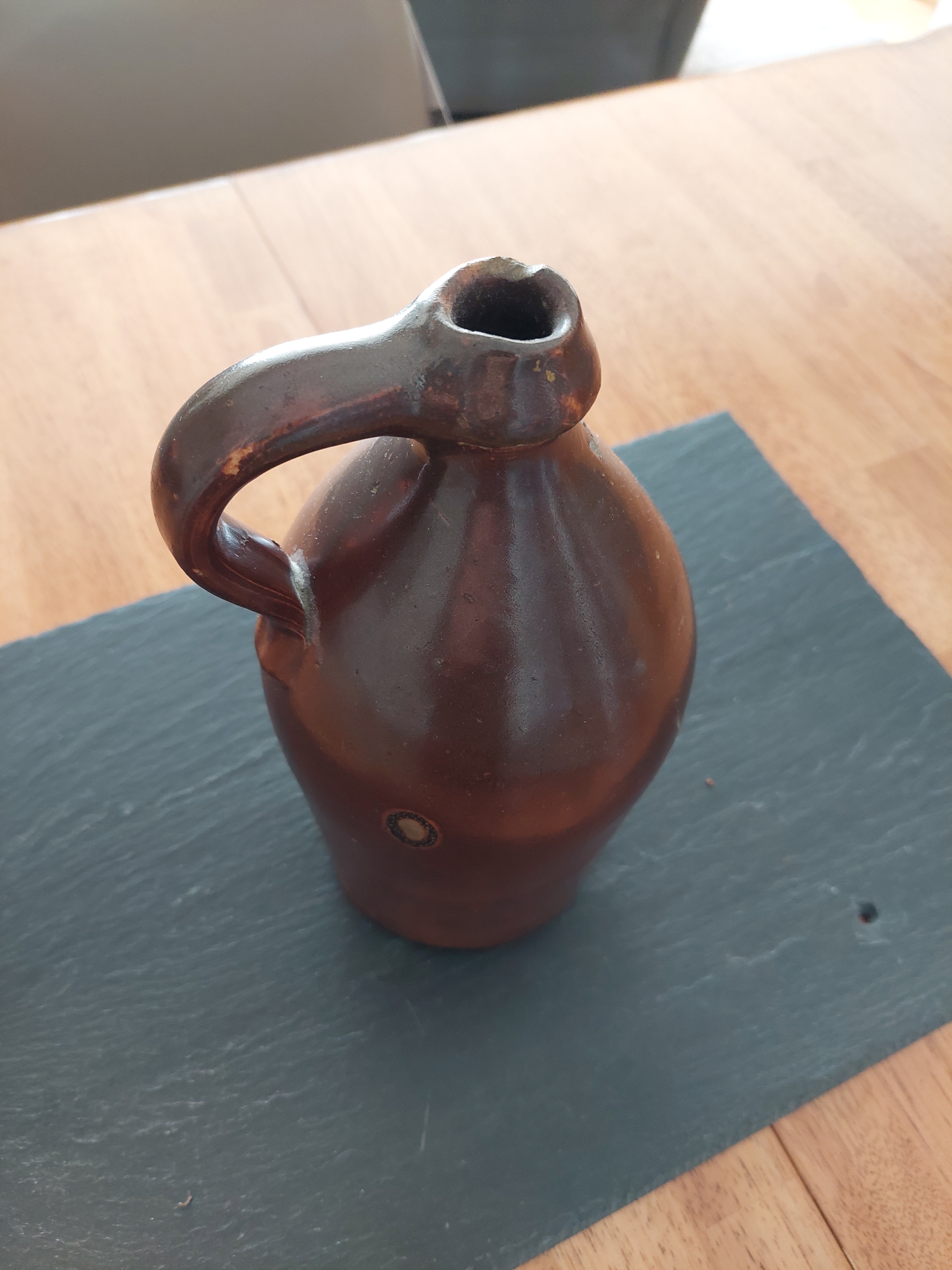 Vintage Brown Stoneware Jug - photo 2
