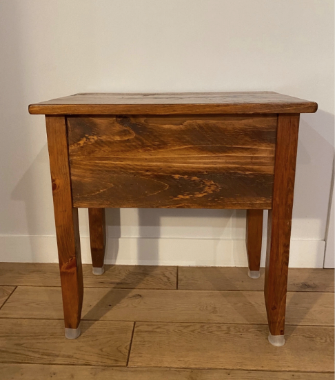 Rustic Amish Wood Side Table with Drawer Made in USA - photo 3