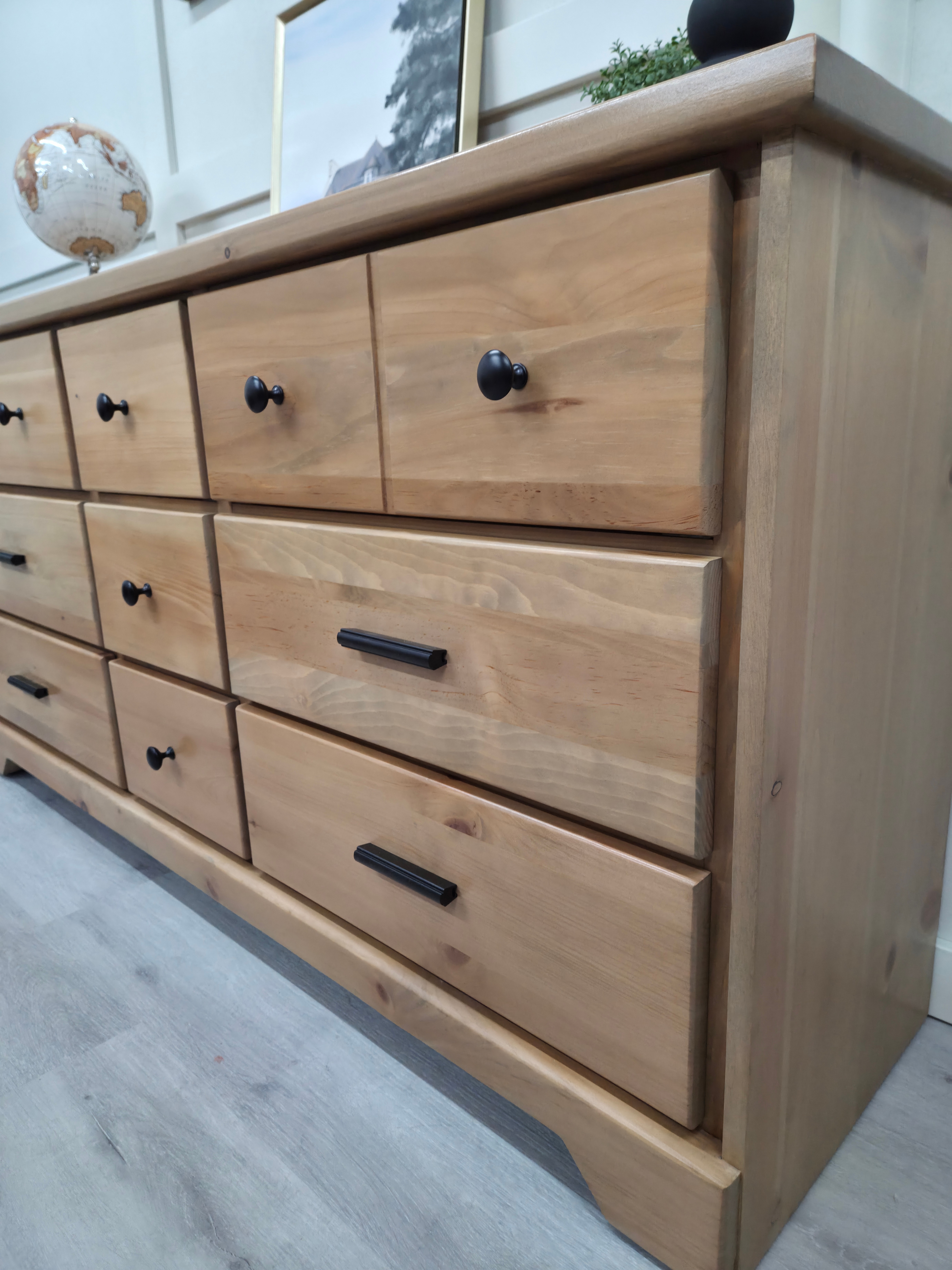 Natural Wood 9 drawer Dresser - Studio Refinished - photo 3