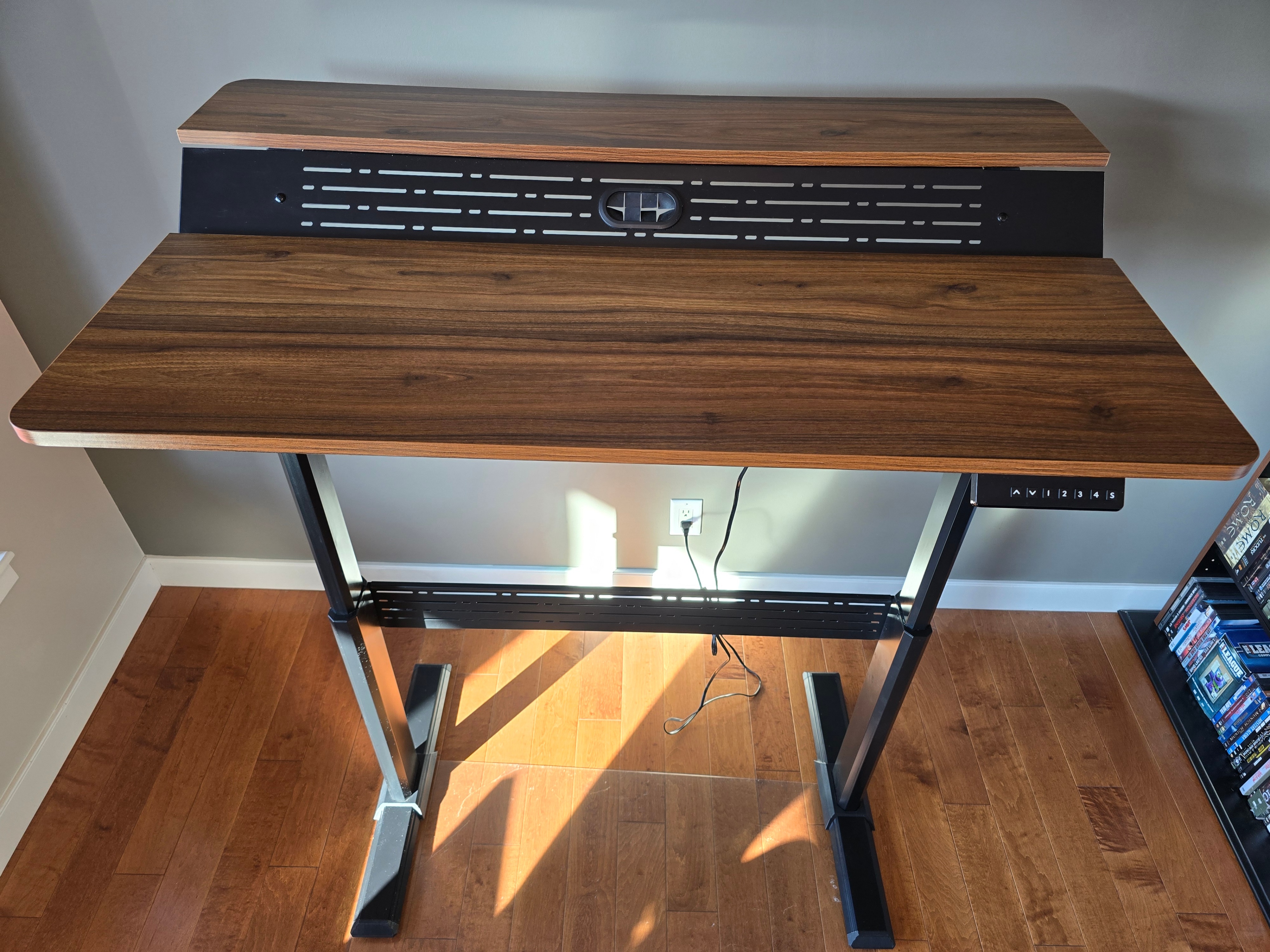 Electric Sit Stand Desk 2-Tier Monitor Riser 47.25" Wide - photo 5