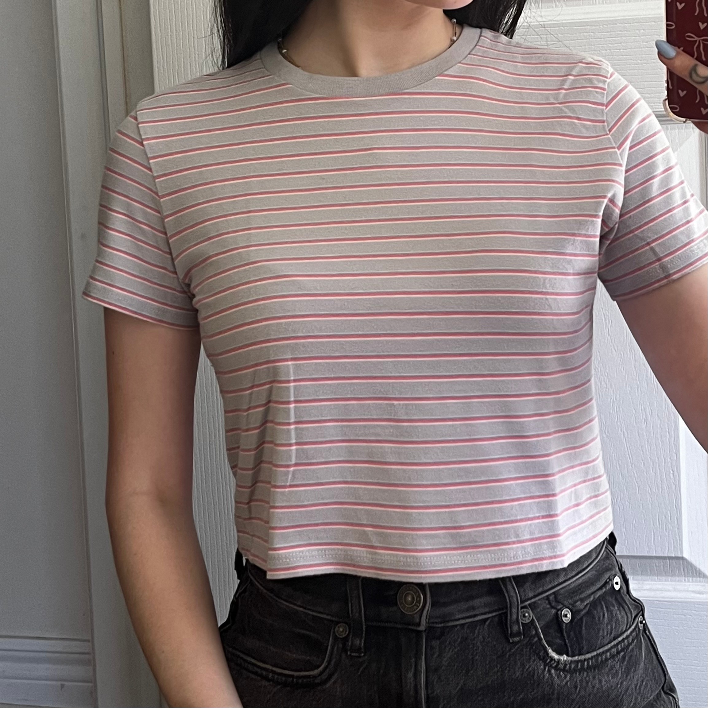Brandy Melville Cropped Stripped Top - photo 2