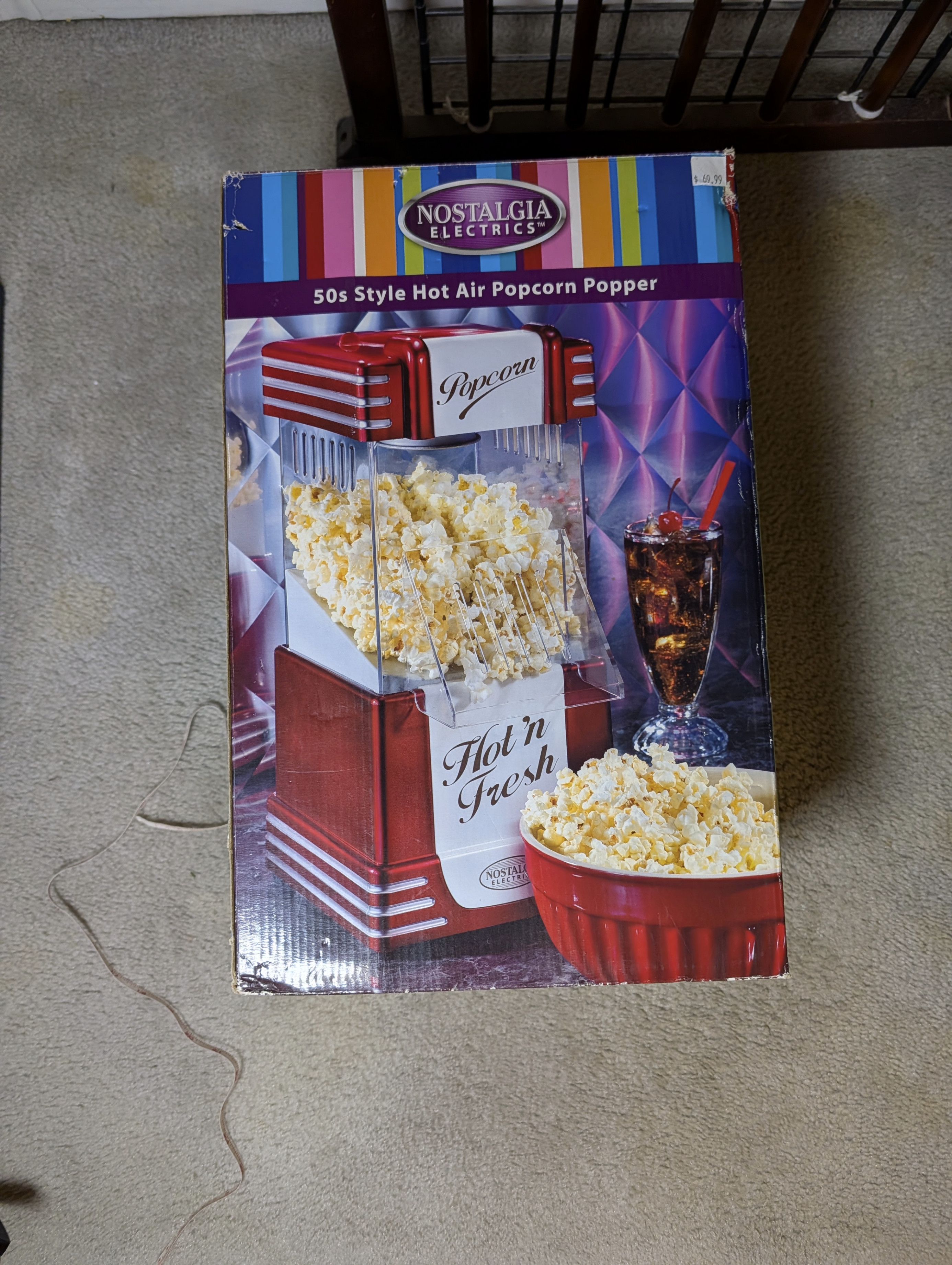 50s Style Hot Air Popcorn Machine - photo 4