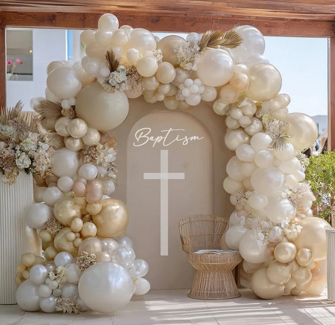 White and Gold Balloon Arch Kit - photo 2