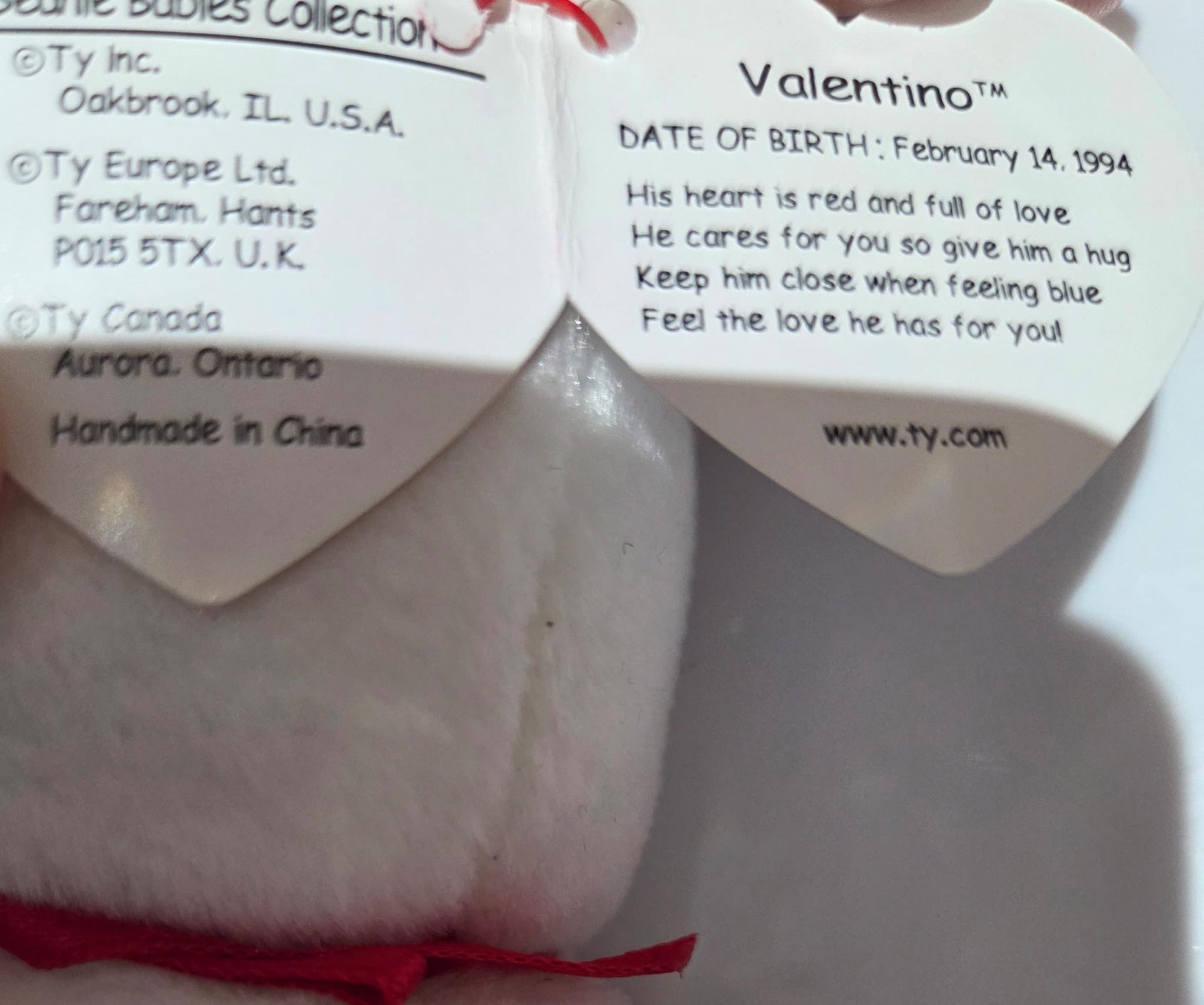 TY Beanie Babies – Valentino & Valentina (Valentine’s Bears) - photo 2