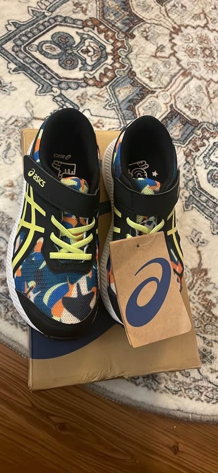 BRAND NEW boy girl youth asics contend ps velcro shoes size K 13 - photo 4