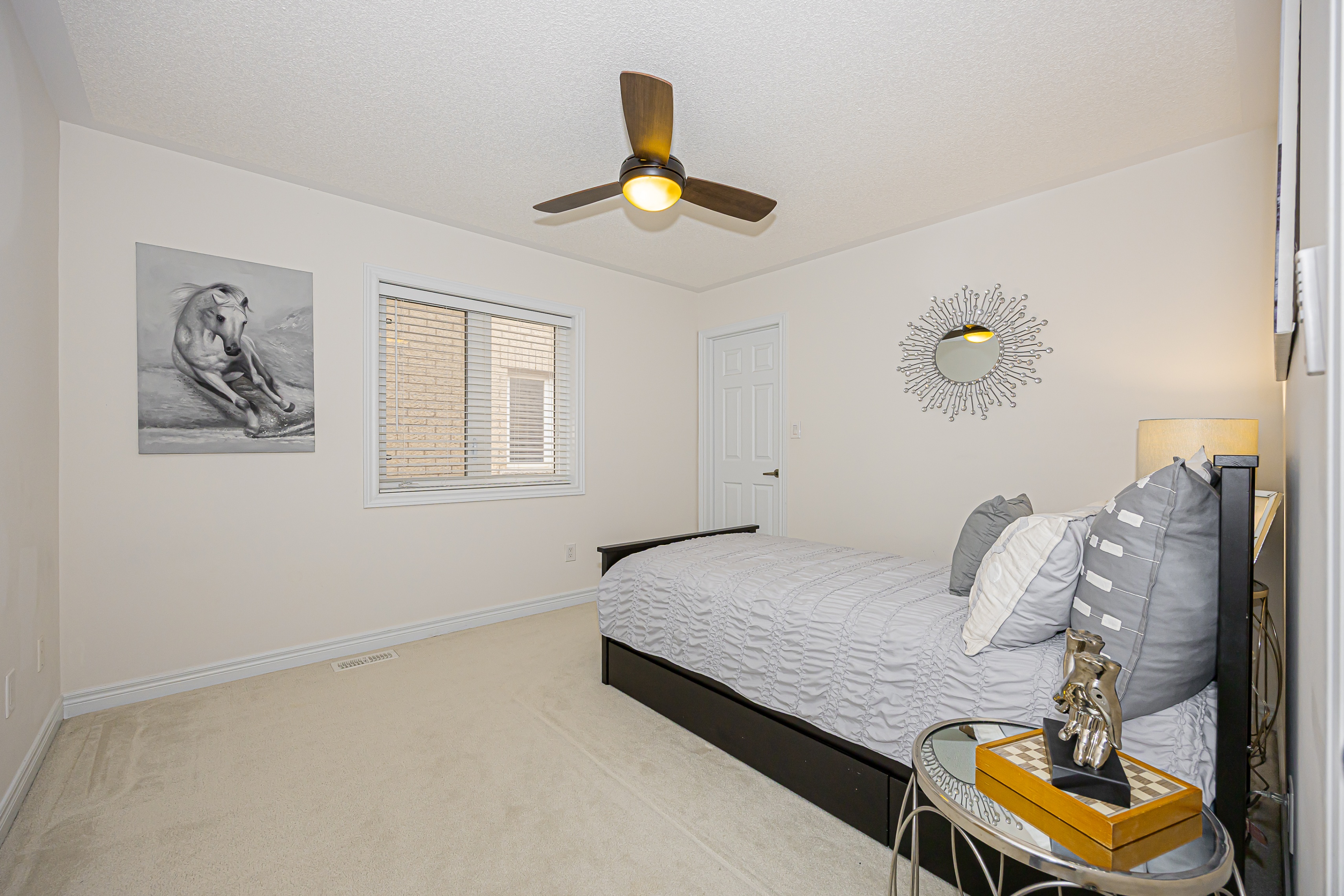 Black Twin bed and mattress and one chest of drawers - photo 3