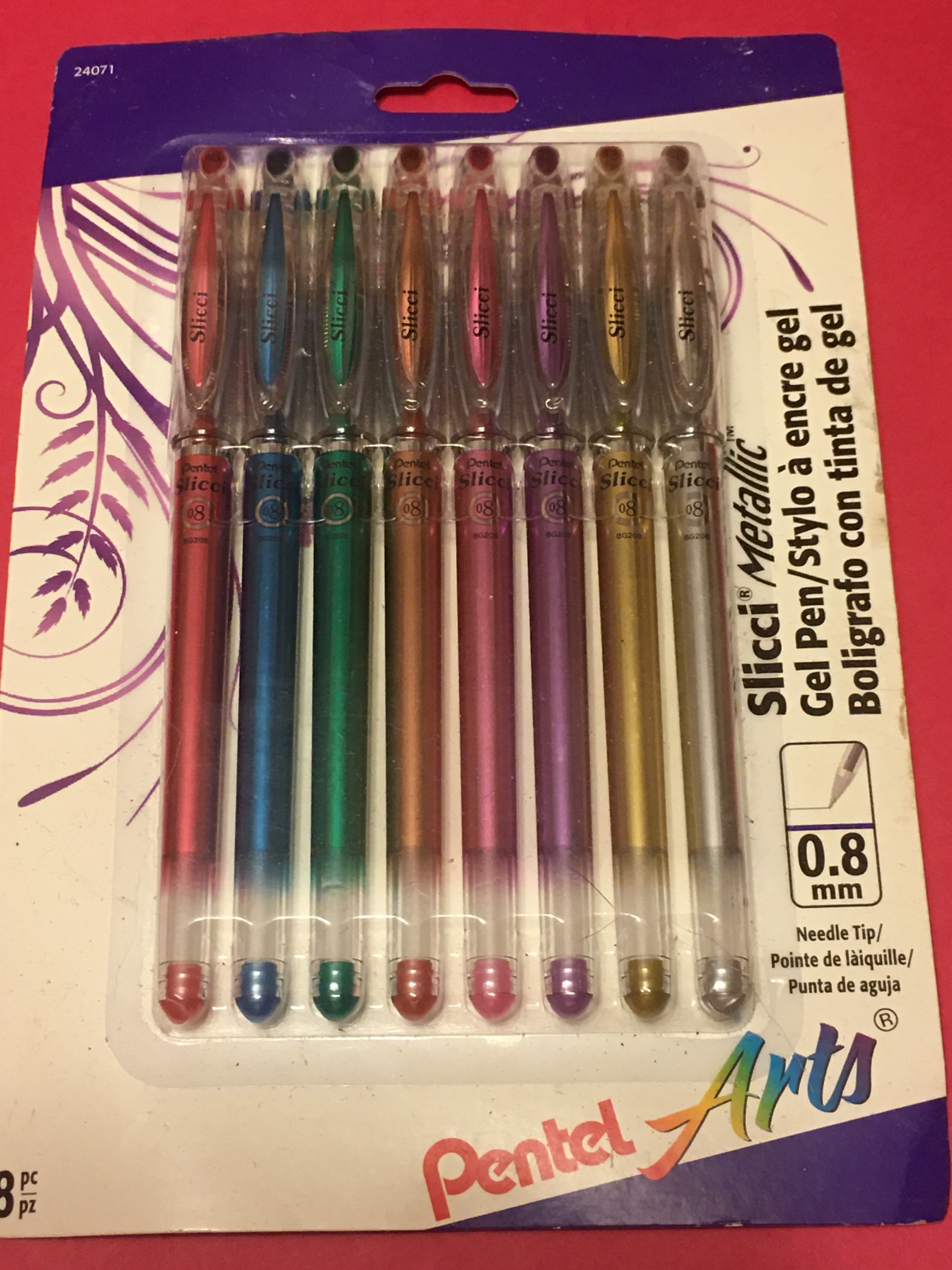 Pentel Slicci Metallic Gel Pens - 8 Pack