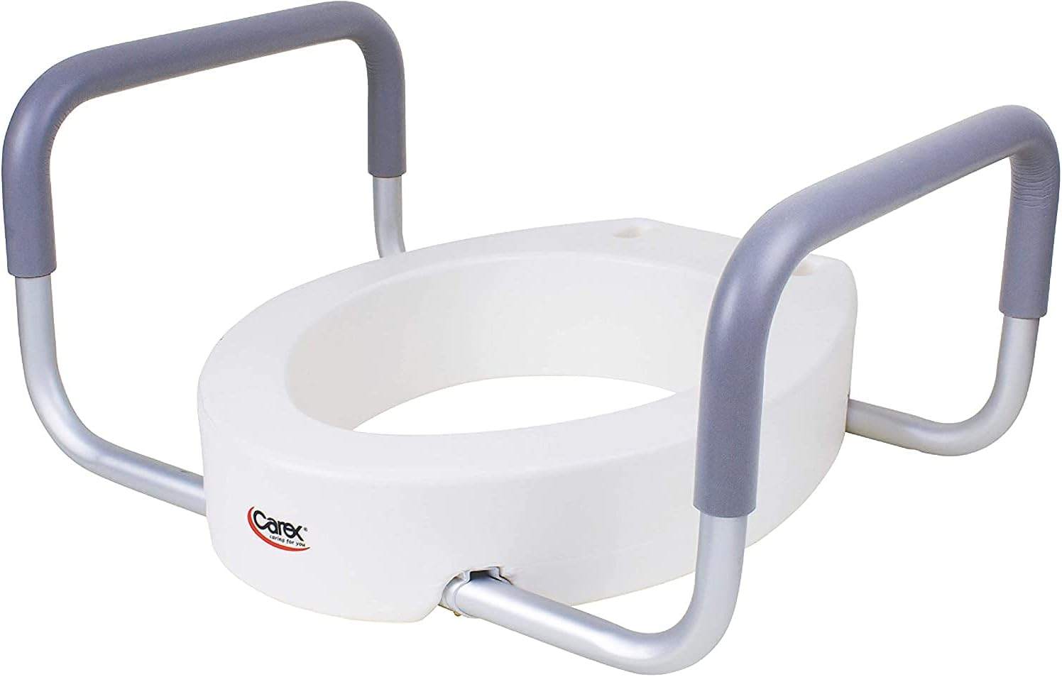 Carex 3.5 Inch Raised Toilet Seat w/ Arms, Round Toilets (New) - photo 3