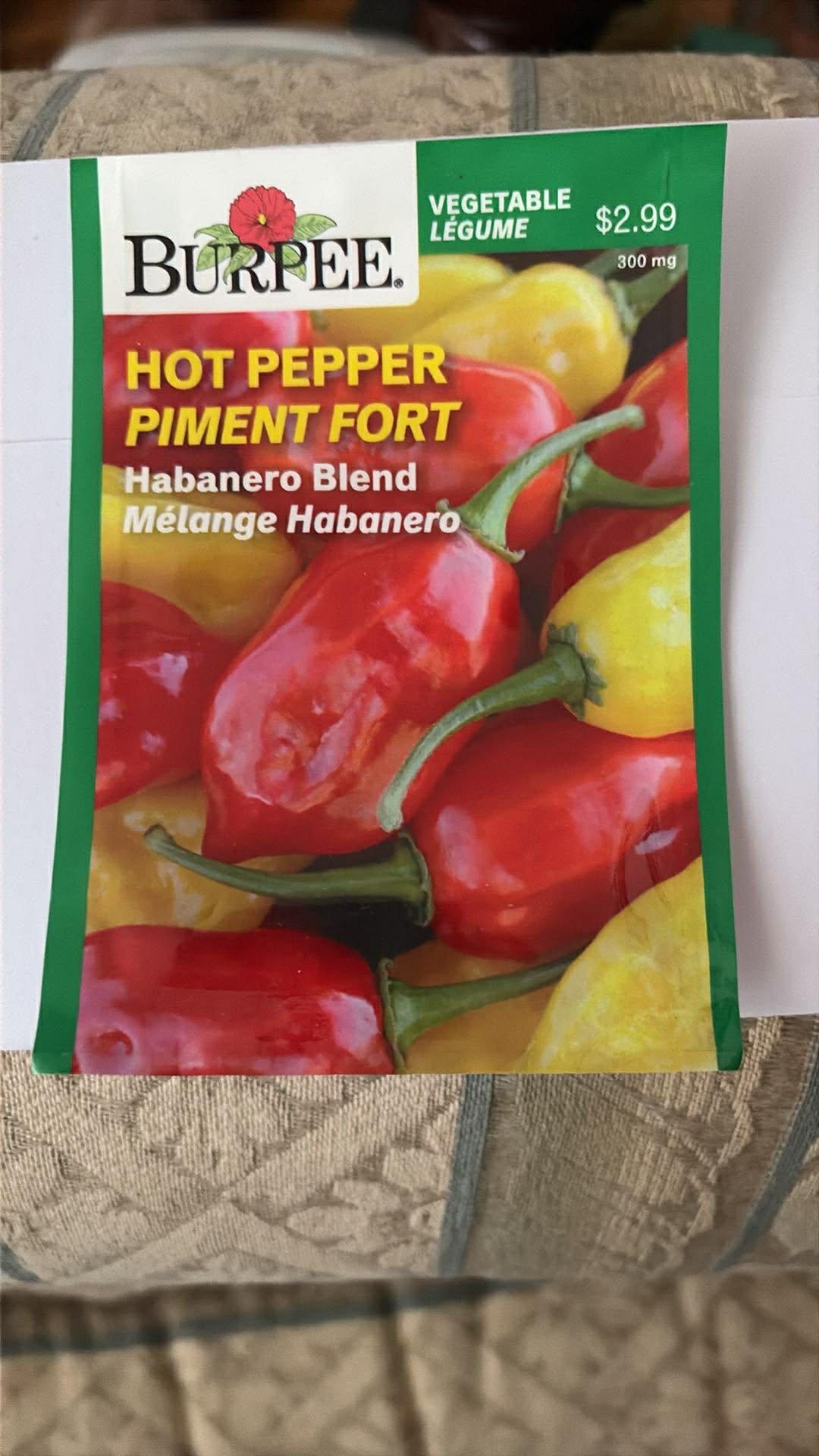 1 Pack of Burpee Hot Pepper Habanero Blend Seeds