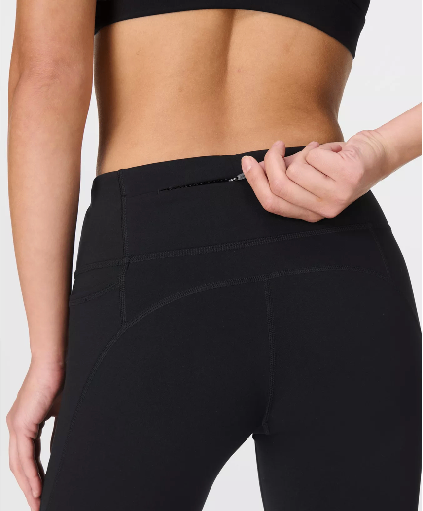 🏆 XS Sweaty Betty Leggings Light Reflective Back Stripe Pocket - photo 4