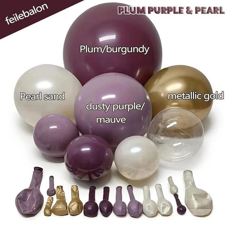 Dusty Purple Gold Balloon Arch Kit (Double Stuffed) - photo 2