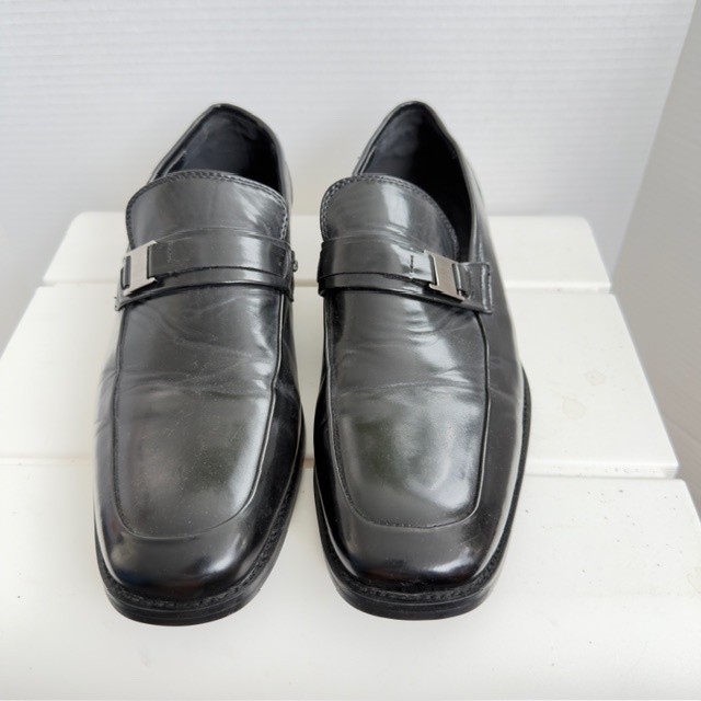 Men's Black Dress Shoes, Size 7 W - photo 2