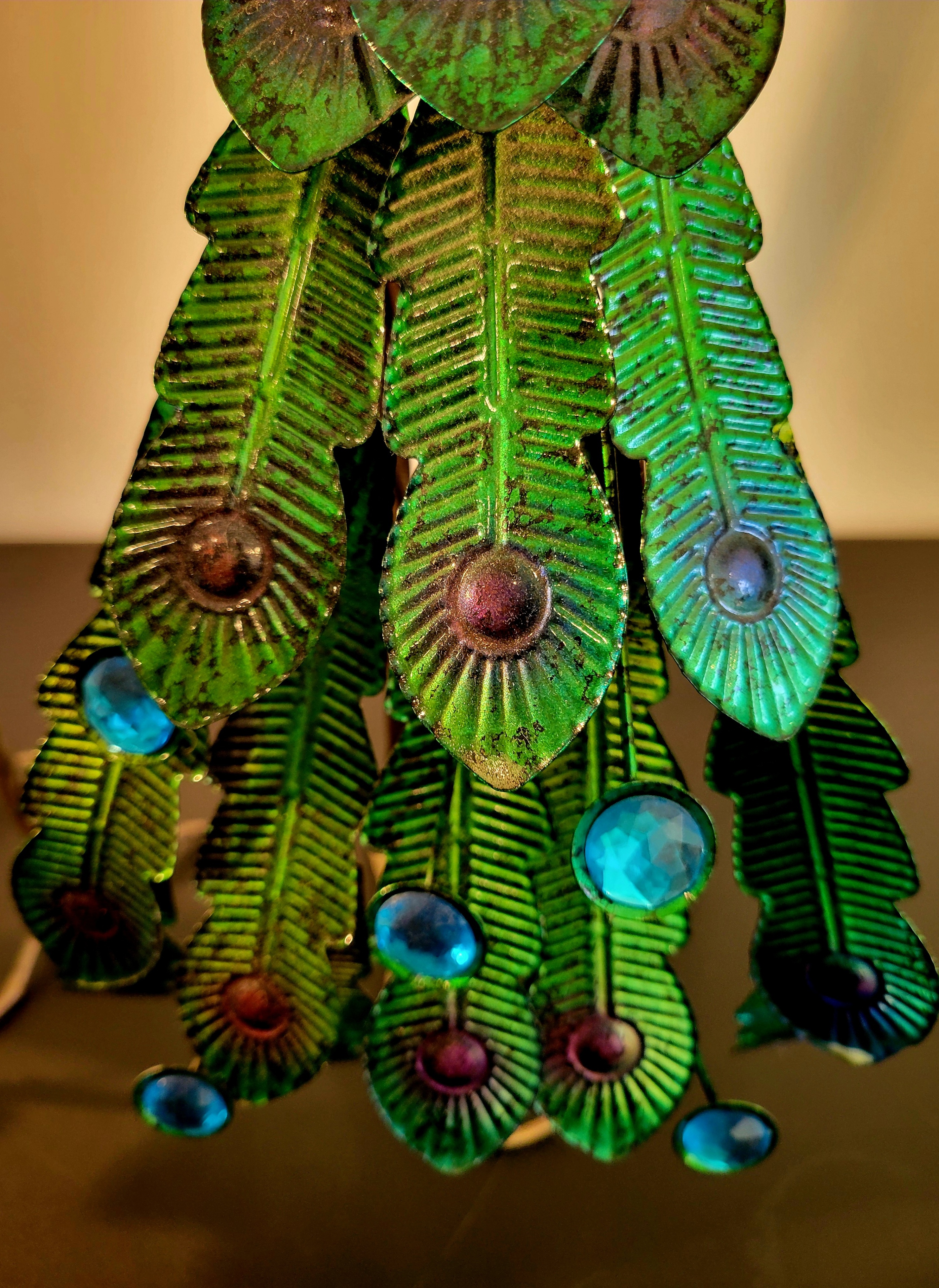 Vibrant Metal Peacock Statues – Colorful Décor (Set of 2) $30 - photo 4
