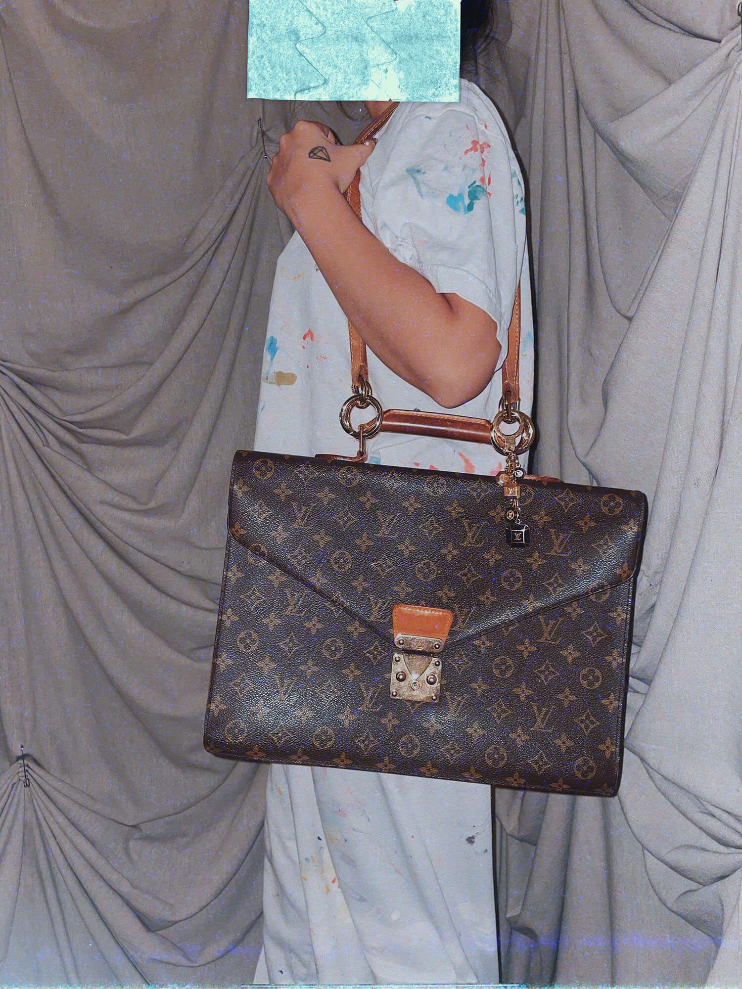 vintage louis vuitton briefcase bundle ★ bag purse - photo 2